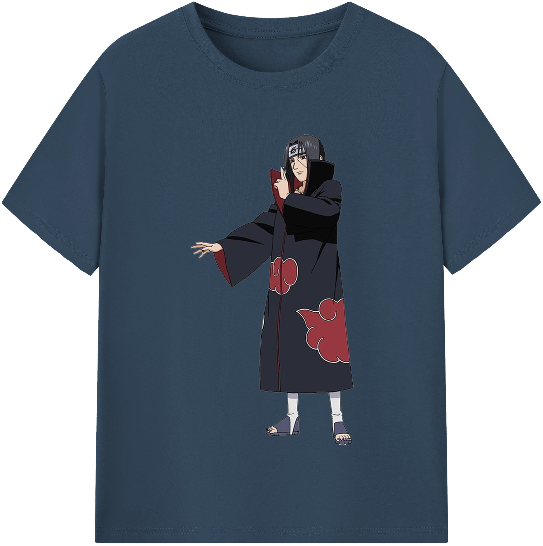 （画像用） NARUTO -ナルト- うちは イタチ Uchiha Itachi 綿100％半袖Tシャツ（フロントプリント）