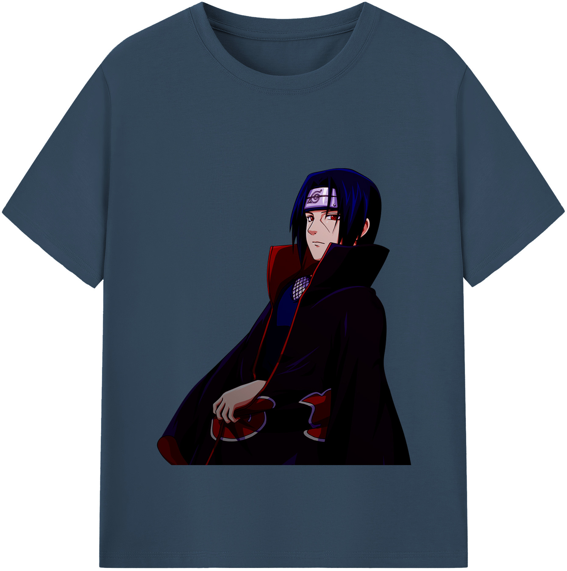 （画像用） NARUTO -ナルト- うちは イタチ Uchiha Itachi 綿100％半袖Tシャツ（フロントプリント）