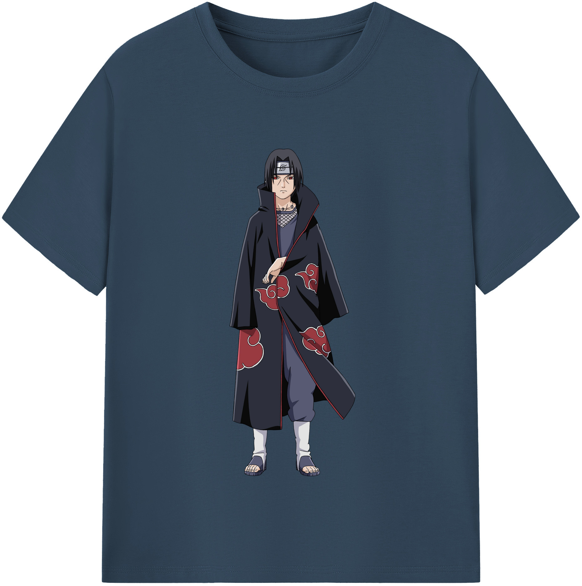 （画像用） NARUTO -ナルト- うちは イタチ Uchiha Itachi 綿100％半袖Tシャツ（フロントプリント）