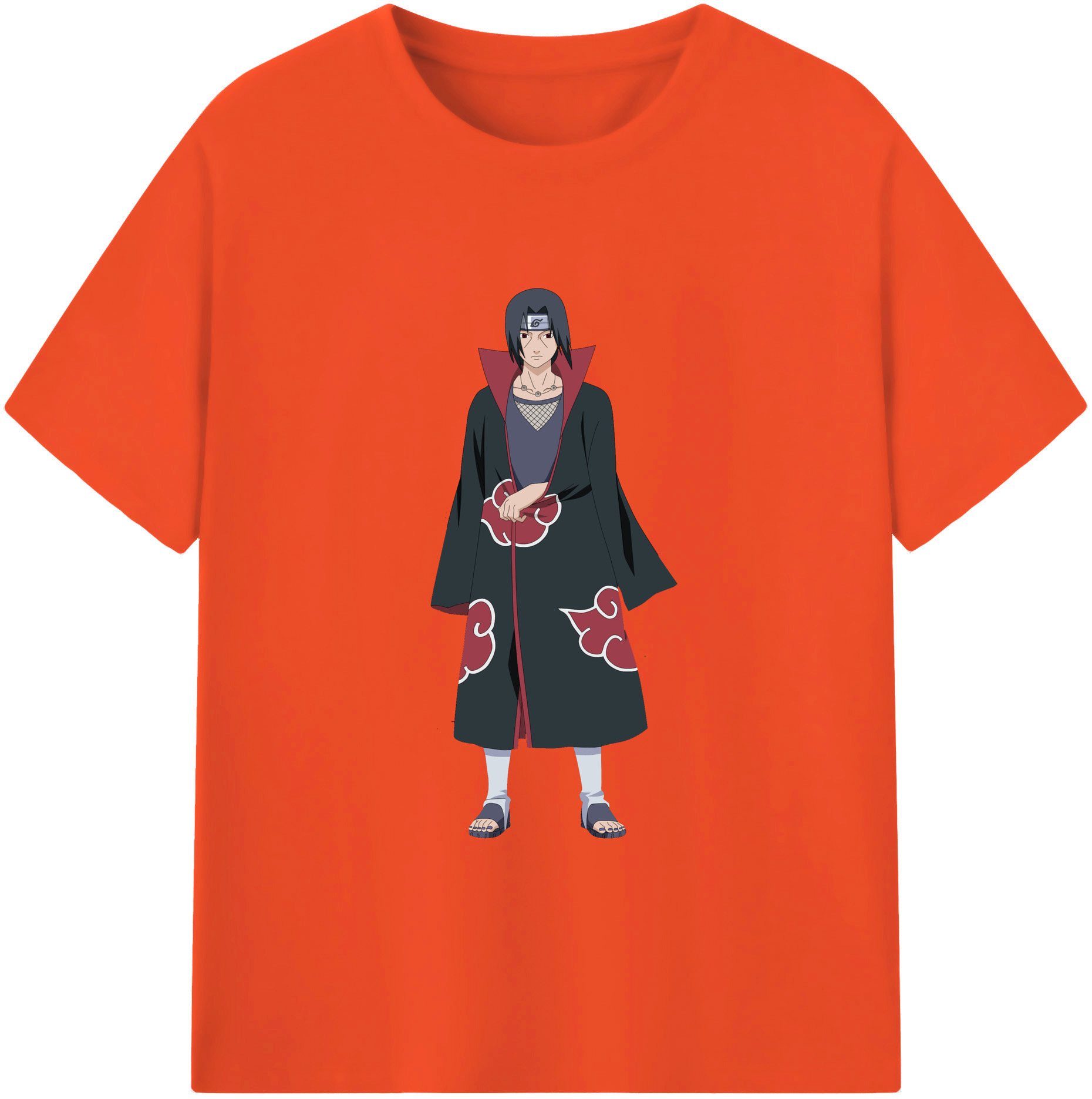 （画像用） NARUTO -ナルト- うちは イタチ Uchiha Itachi 綿100％半袖Tシャツ（フロントプリント）