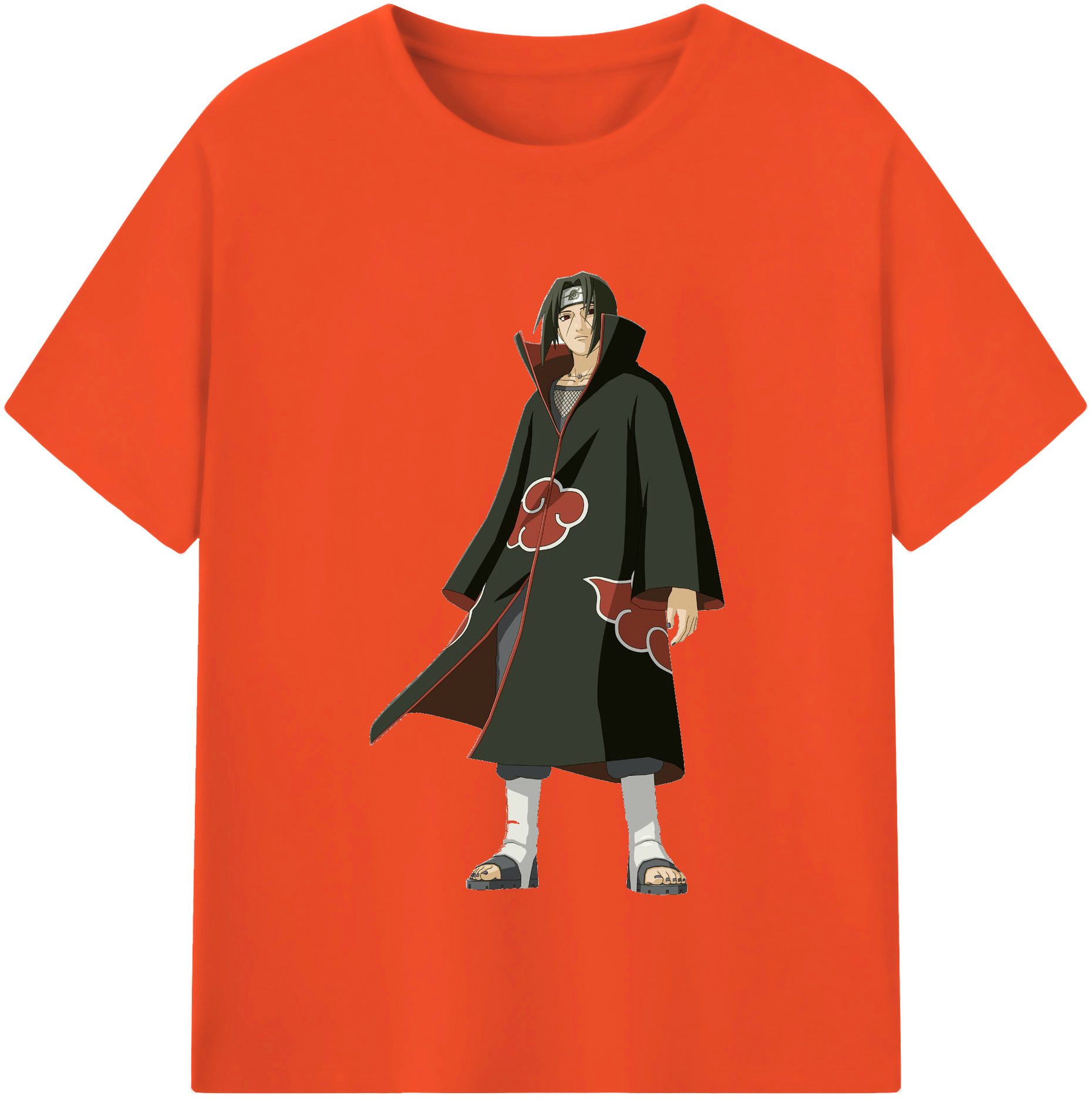 （画像用） NARUTO -ナルト- うちは イタチ Uchiha Itachi 綿100％半袖Tシャツ（フロントプリント）