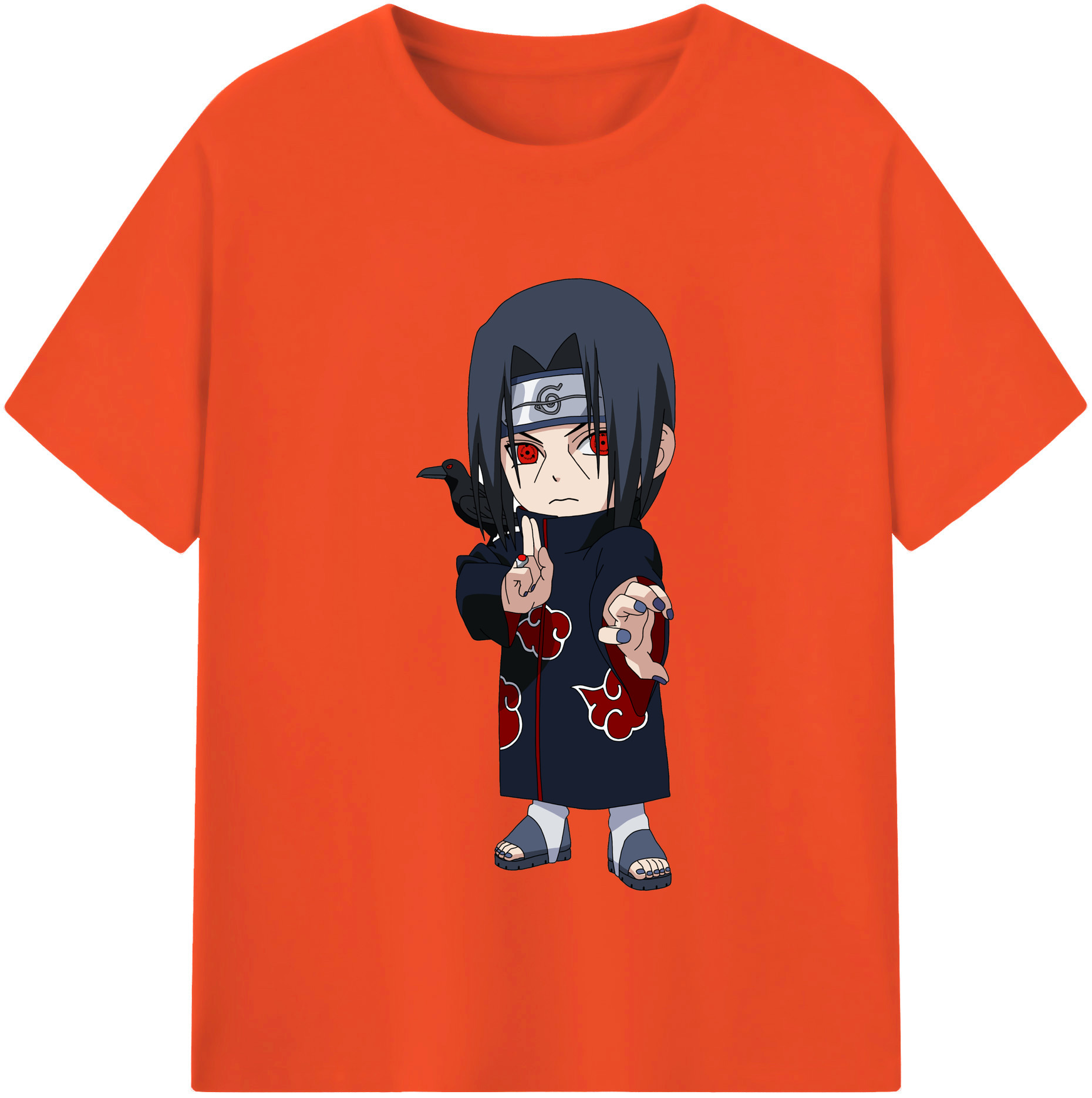 （画像用） NARUTO -ナルト- うちは イタチ Uchiha Itachi 綿100％半袖Tシャツ（フロントプリント）