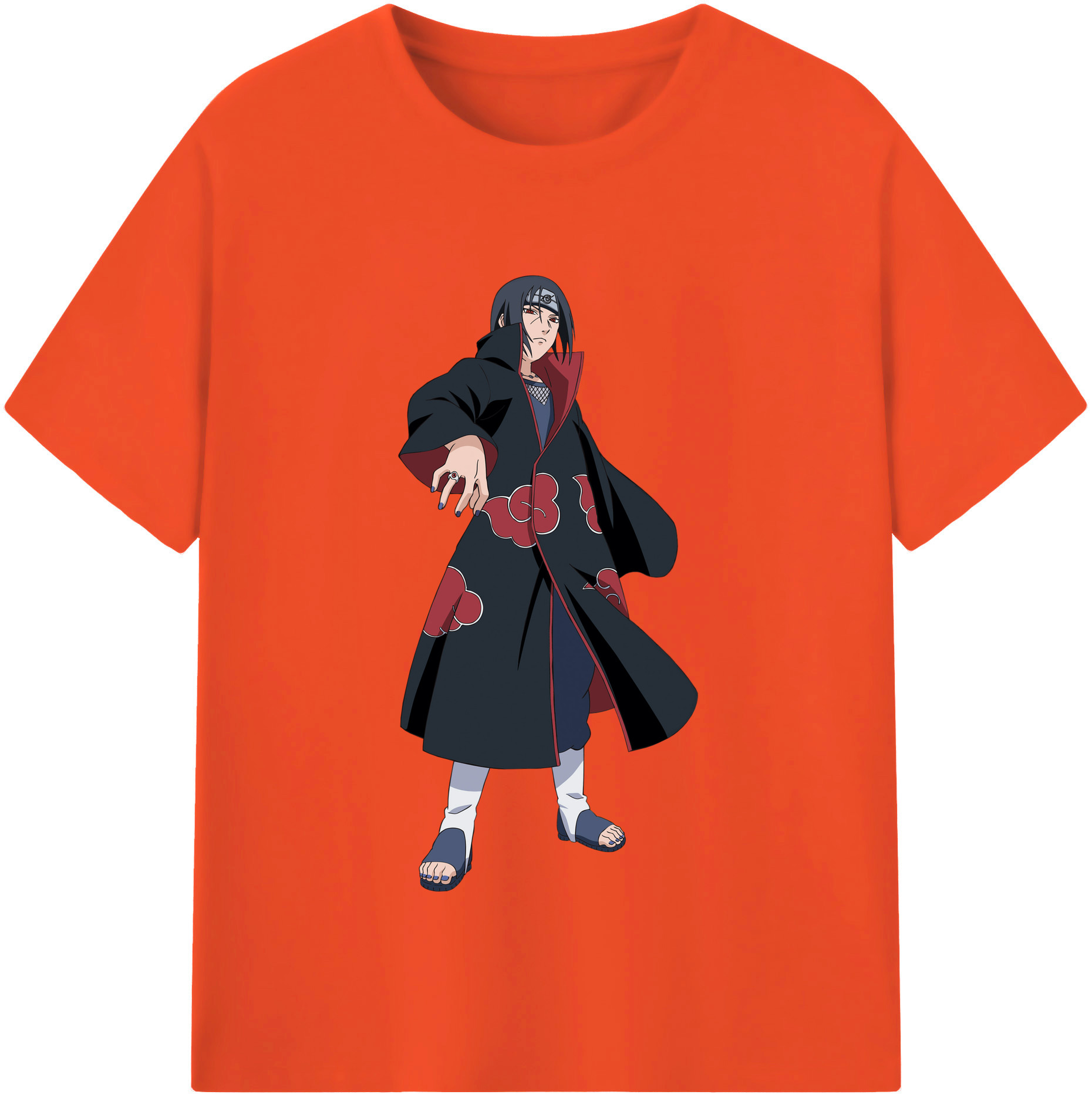 （画像用） NARUTO -ナルト- うちは イタチ Uchiha Itachi 綿100％半袖Tシャツ（フロントプリント）