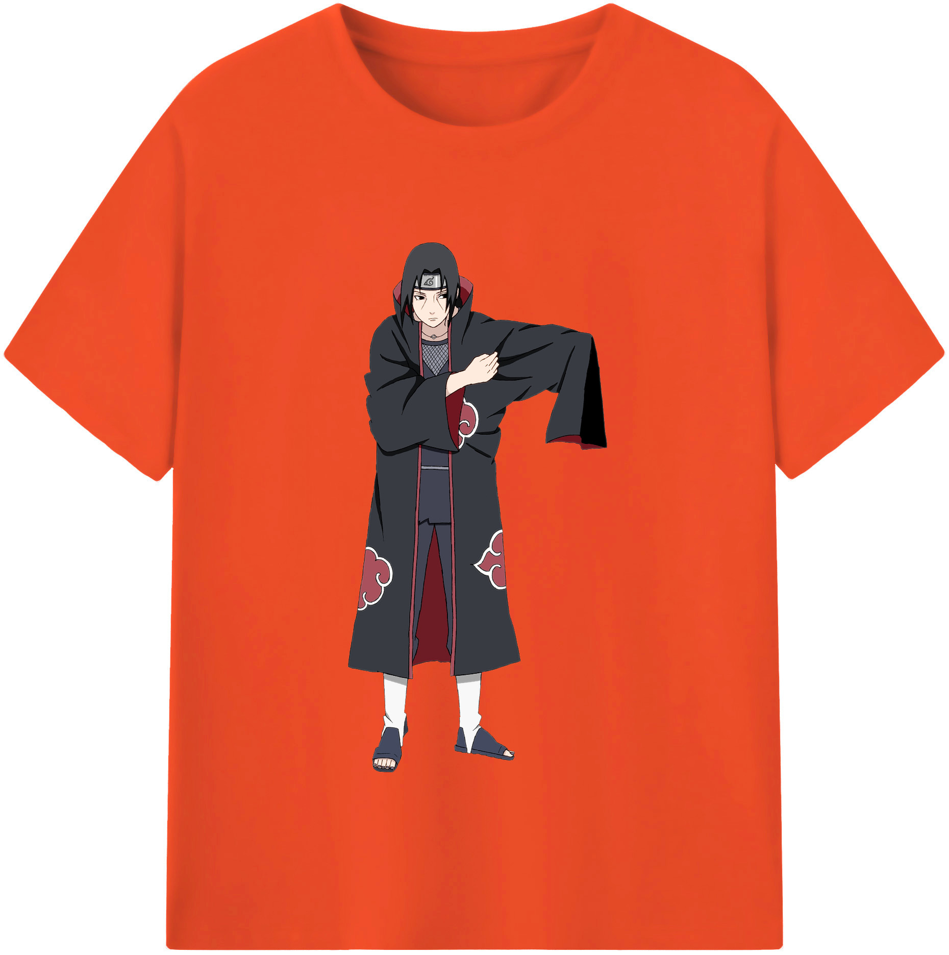 （画像用） NARUTO -ナルト- うちは イタチ Uchiha Itachi 綿100％半袖Tシャツ（フロントプリント）