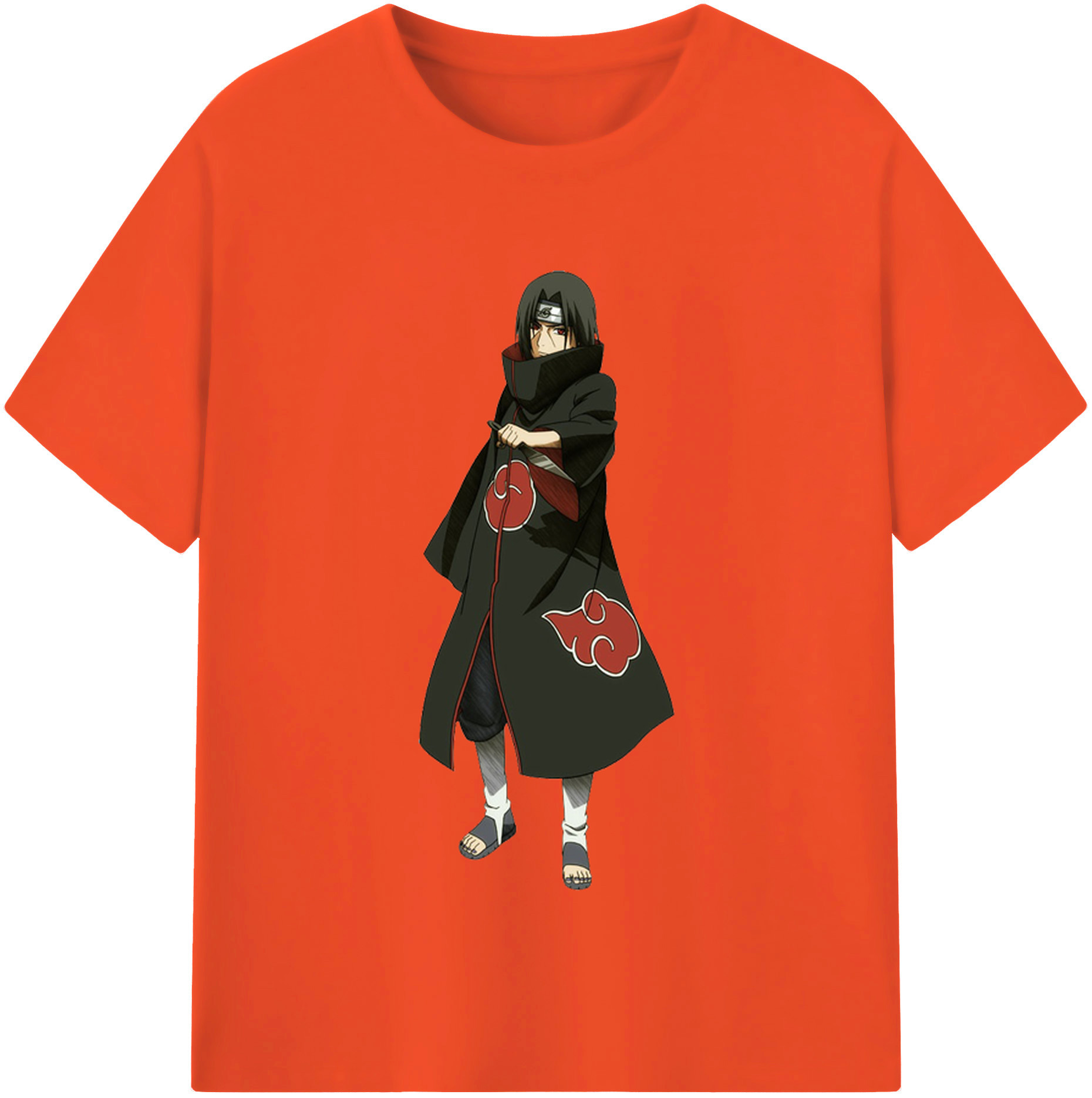 （画像用） NARUTO -ナルト- うちは イタチ Uchiha Itachi 綿100％半袖Tシャツ（フロントプリント）