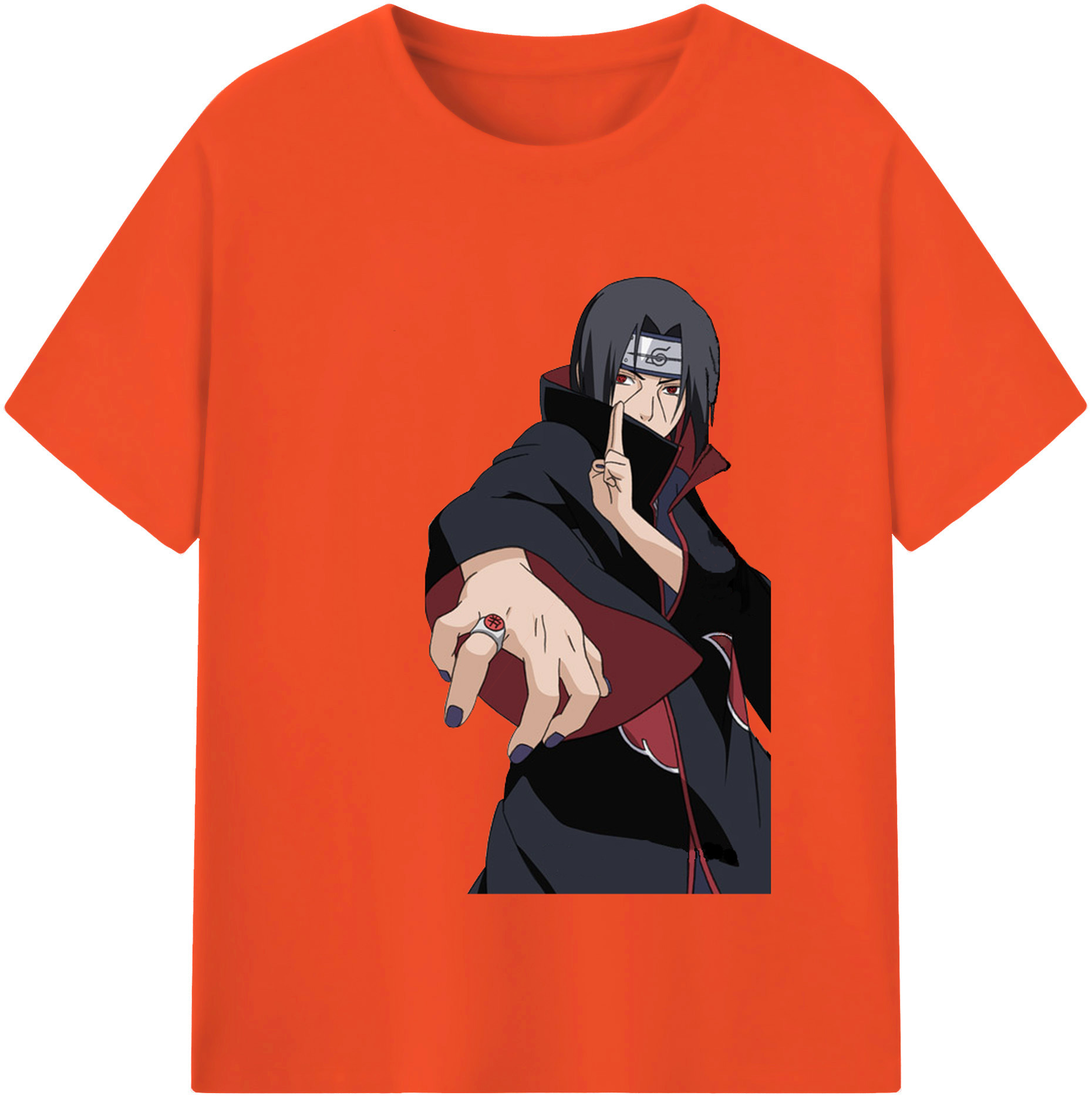 （画像用） NARUTO -ナルト- うちは イタチ Uchiha Itachi 綿100％半袖Tシャツ（フロントプリント）