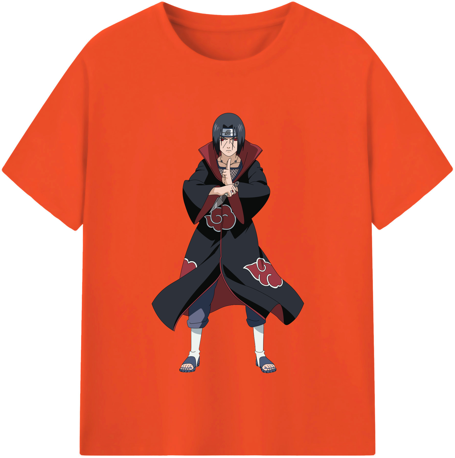 （画像用） NARUTO -ナルト- うちは イタチ Uchiha Itachi 綿100％半袖Tシャツ（フロントプリント）