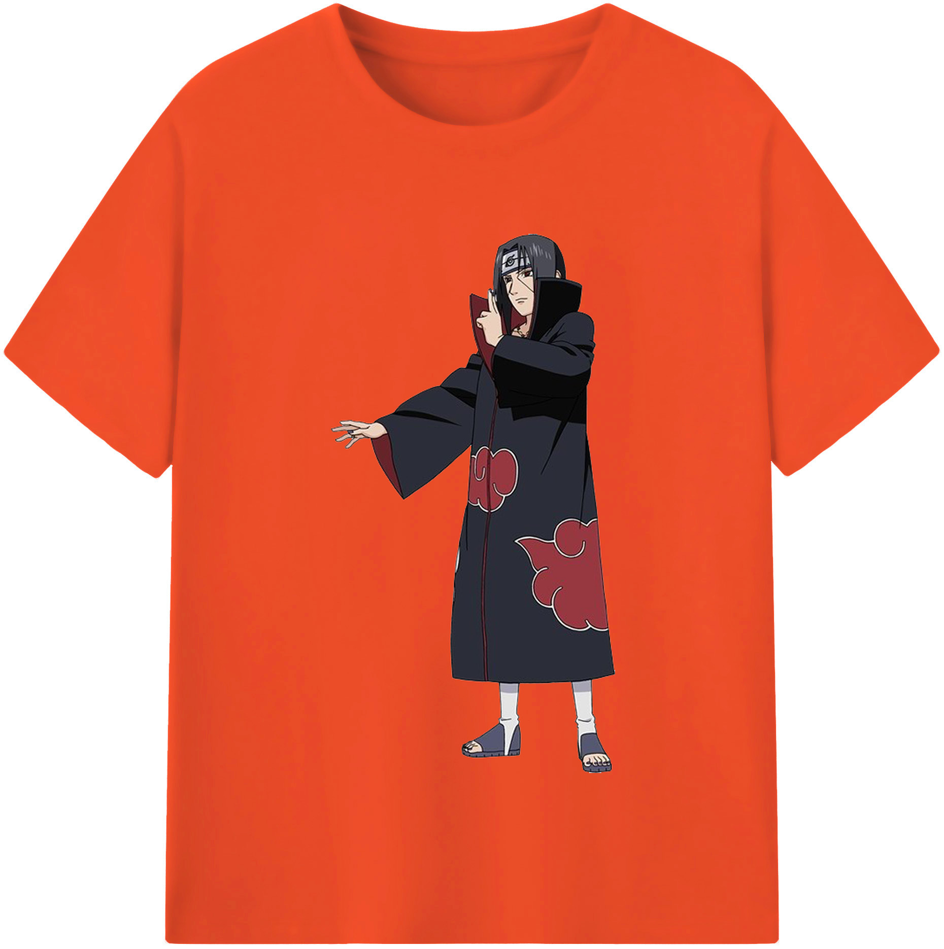 （画像用） NARUTO -ナルト- うちは イタチ Uchiha Itachi 綿100％半袖Tシャツ（フロントプリント）
