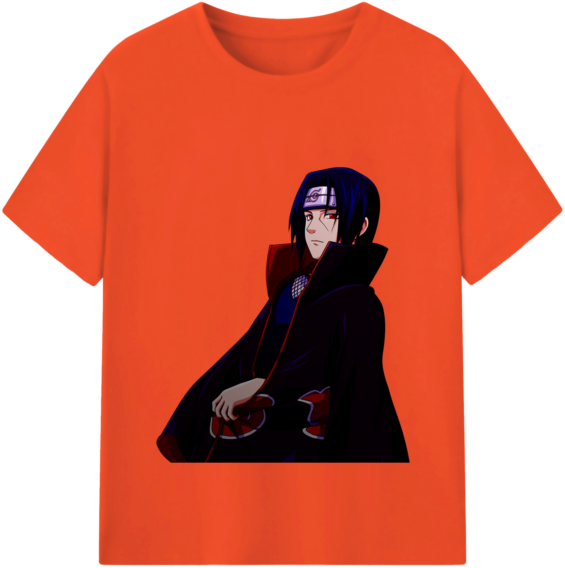 （画像用） NARUTO -ナルト- うちは イタチ Uchiha Itachi 綿100％半袖Tシャツ（フロントプリント）