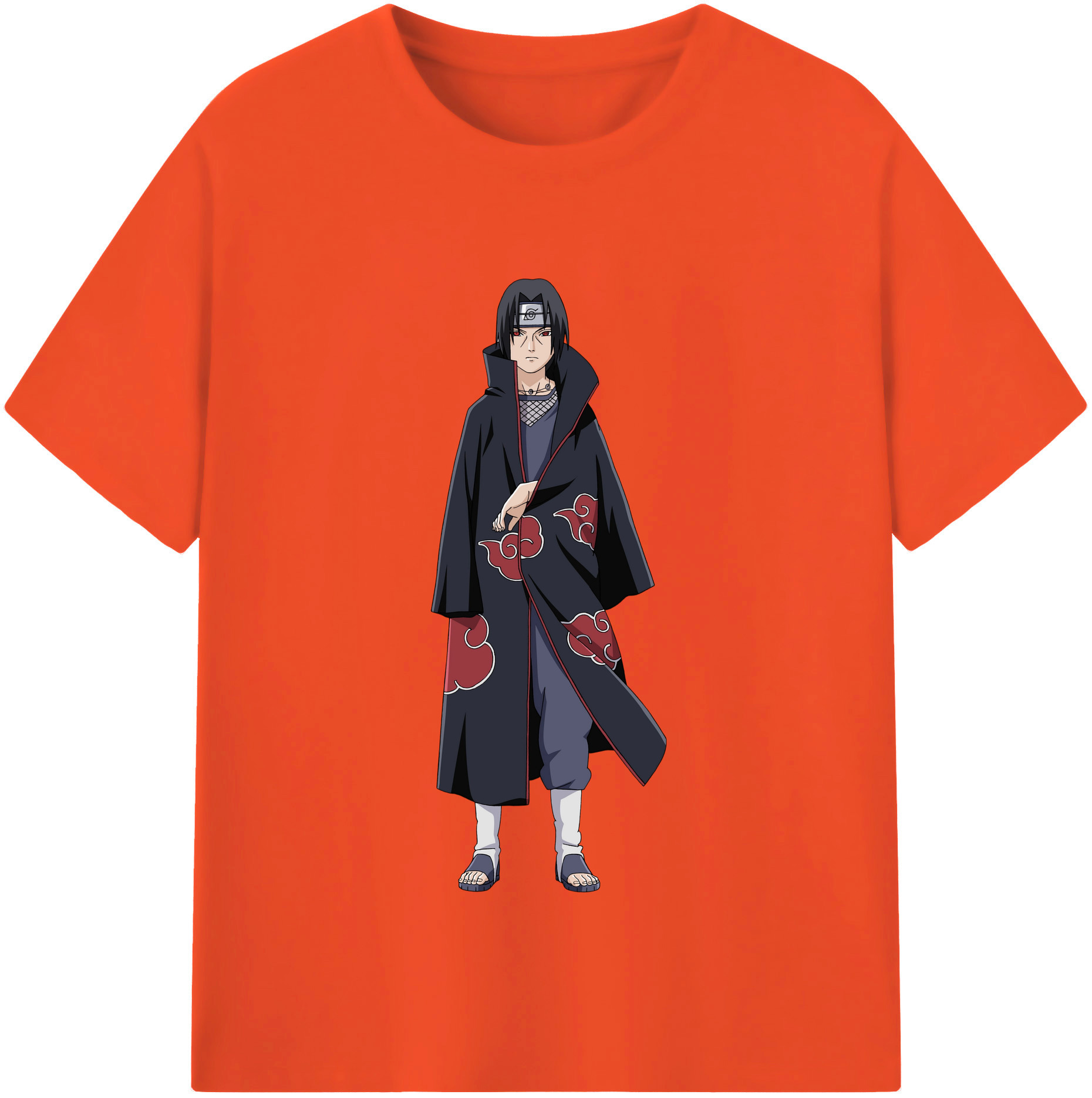 （画像用） NARUTO -ナルト- うちは イタチ Uchiha Itachi 綿100％半袖Tシャツ（フロントプリント）