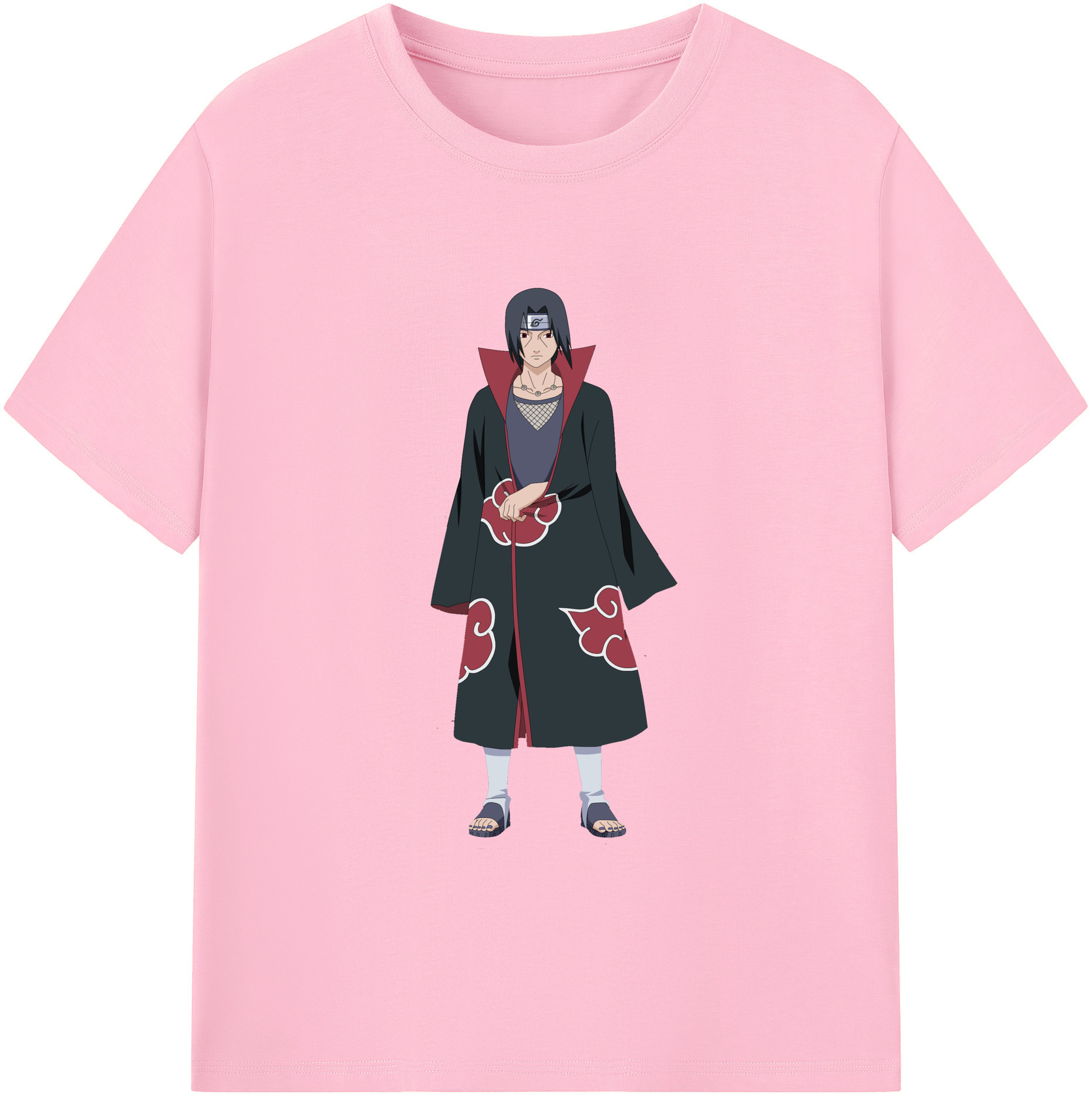 （画像用） NARUTO -ナルト- うちは イタチ Uchiha Itachi 綿100％半袖Tシャツ（フロントプリント）