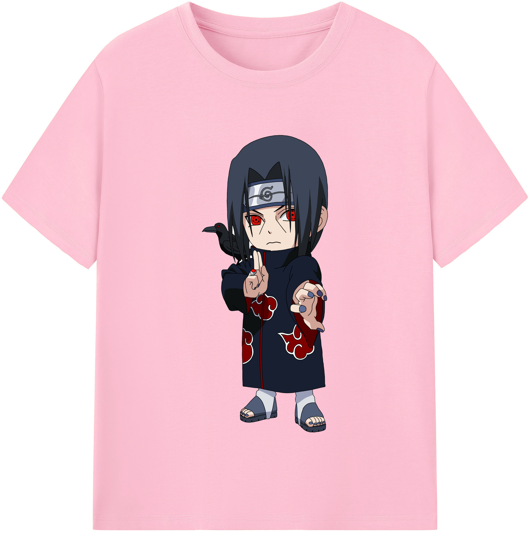 （画像用） NARUTO -ナルト- うちは イタチ Uchiha Itachi 綿100％半袖Tシャツ（フロントプリント）