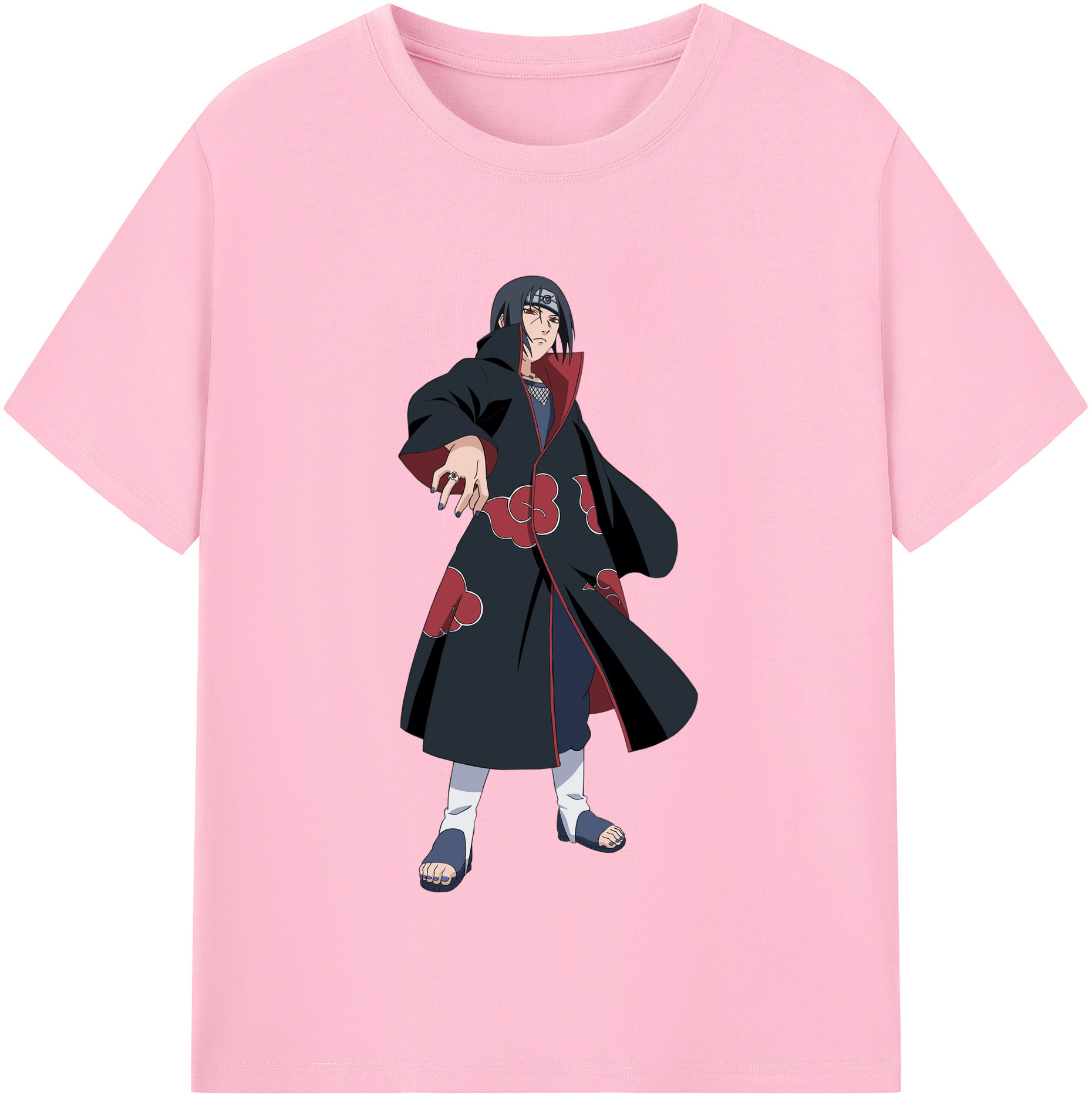 （画像用） NARUTO -ナルト- うちは イタチ Uchiha Itachi 綿100％半袖Tシャツ（フロントプリント）