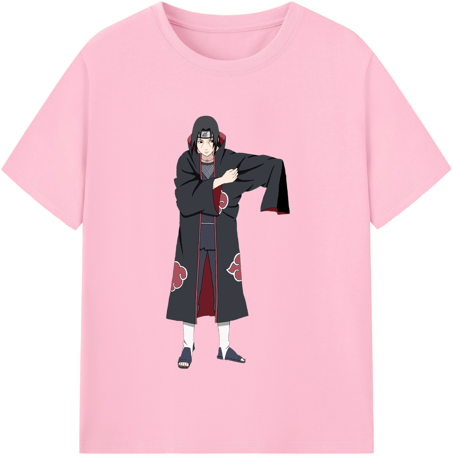 （画像用） NARUTO -ナルト- うちは イタチ Uchiha Itachi 綿100％半袖Tシャツ（フロントプリント）