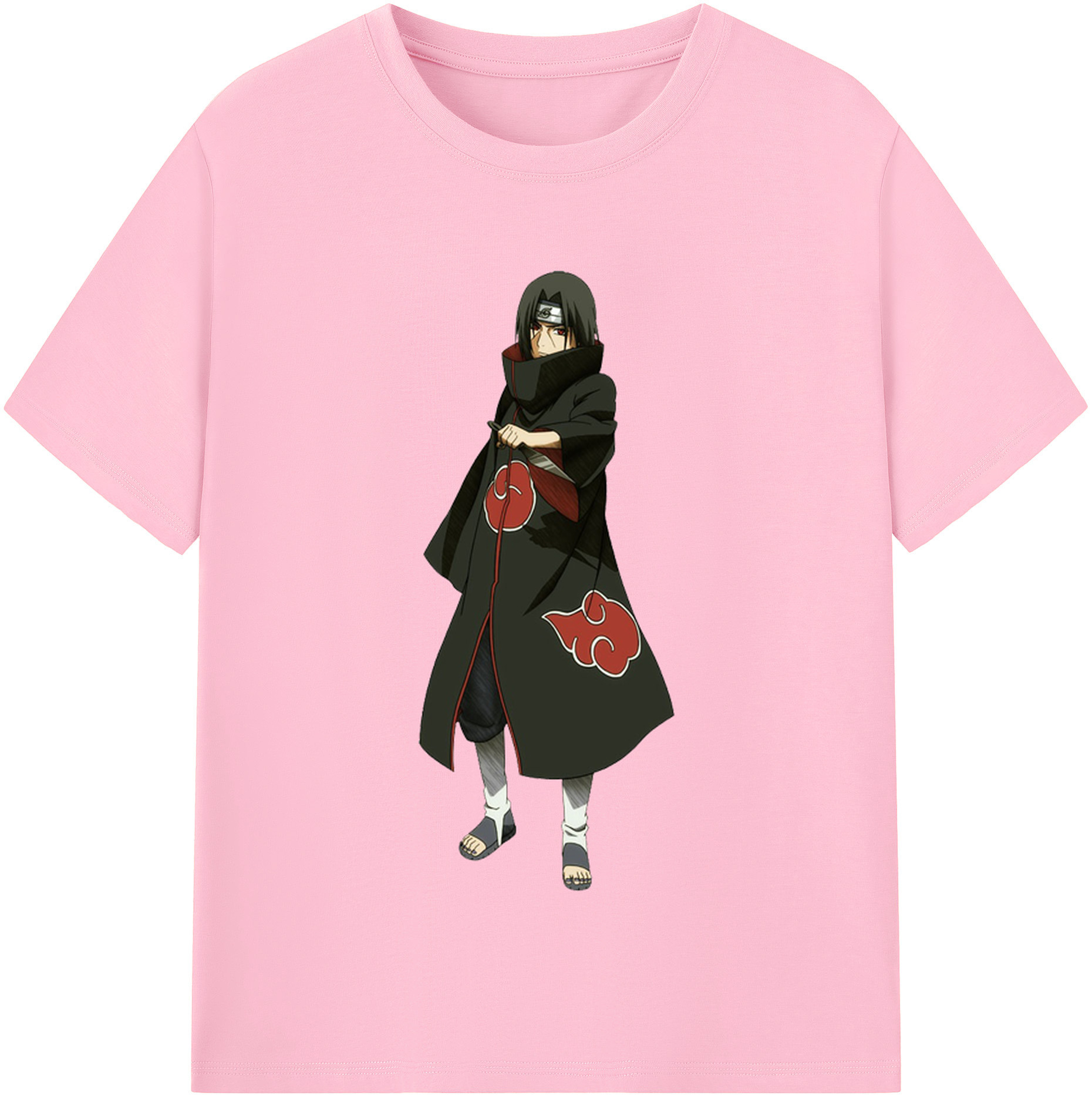 （画像用） NARUTO -ナルト- うちは イタチ Uchiha Itachi 綿100％半袖Tシャツ（フロントプリント）