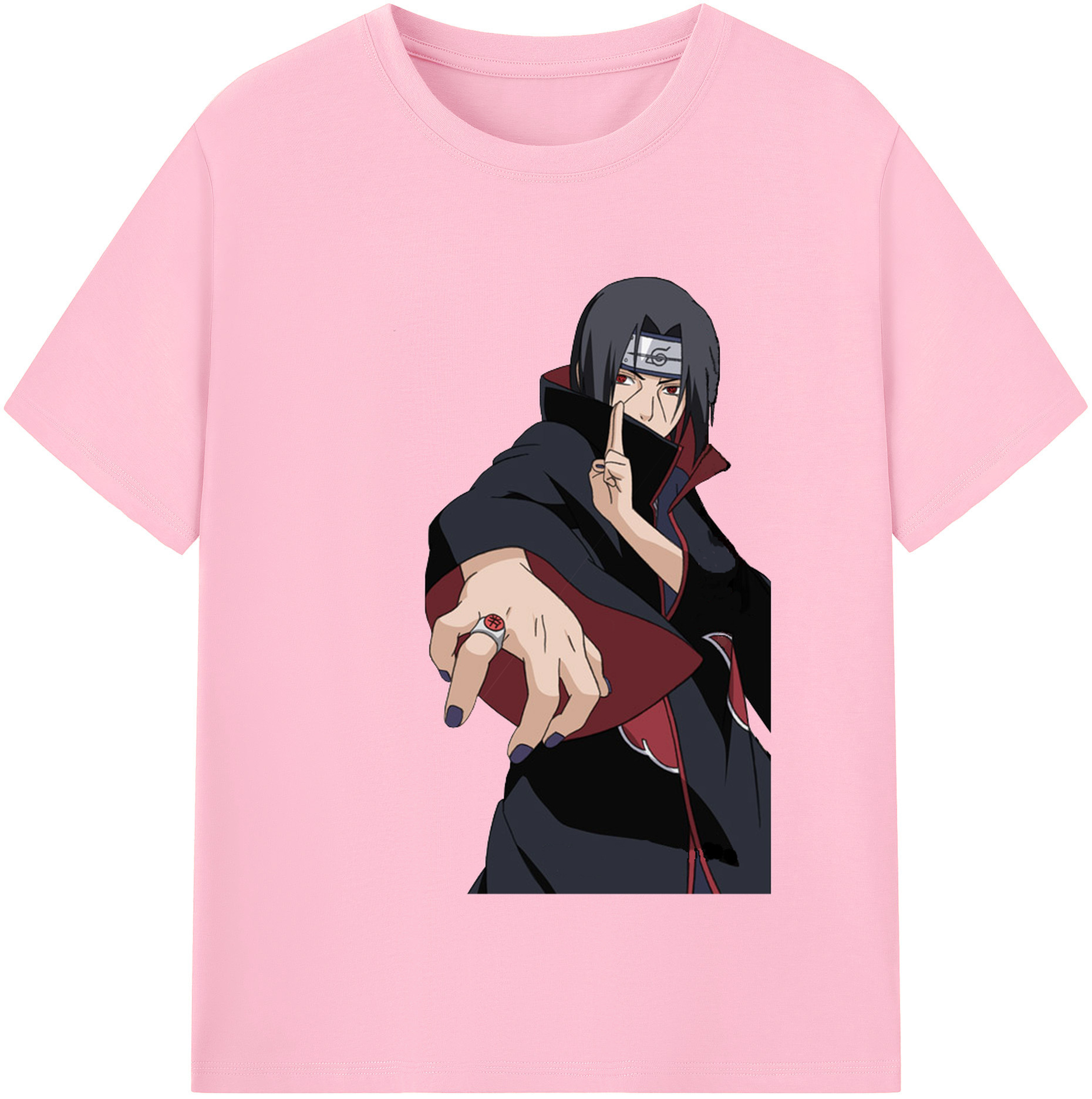 （画像用） NARUTO -ナルト- うちは イタチ Uchiha Itachi 綿100％半袖Tシャツ（フロントプリント）