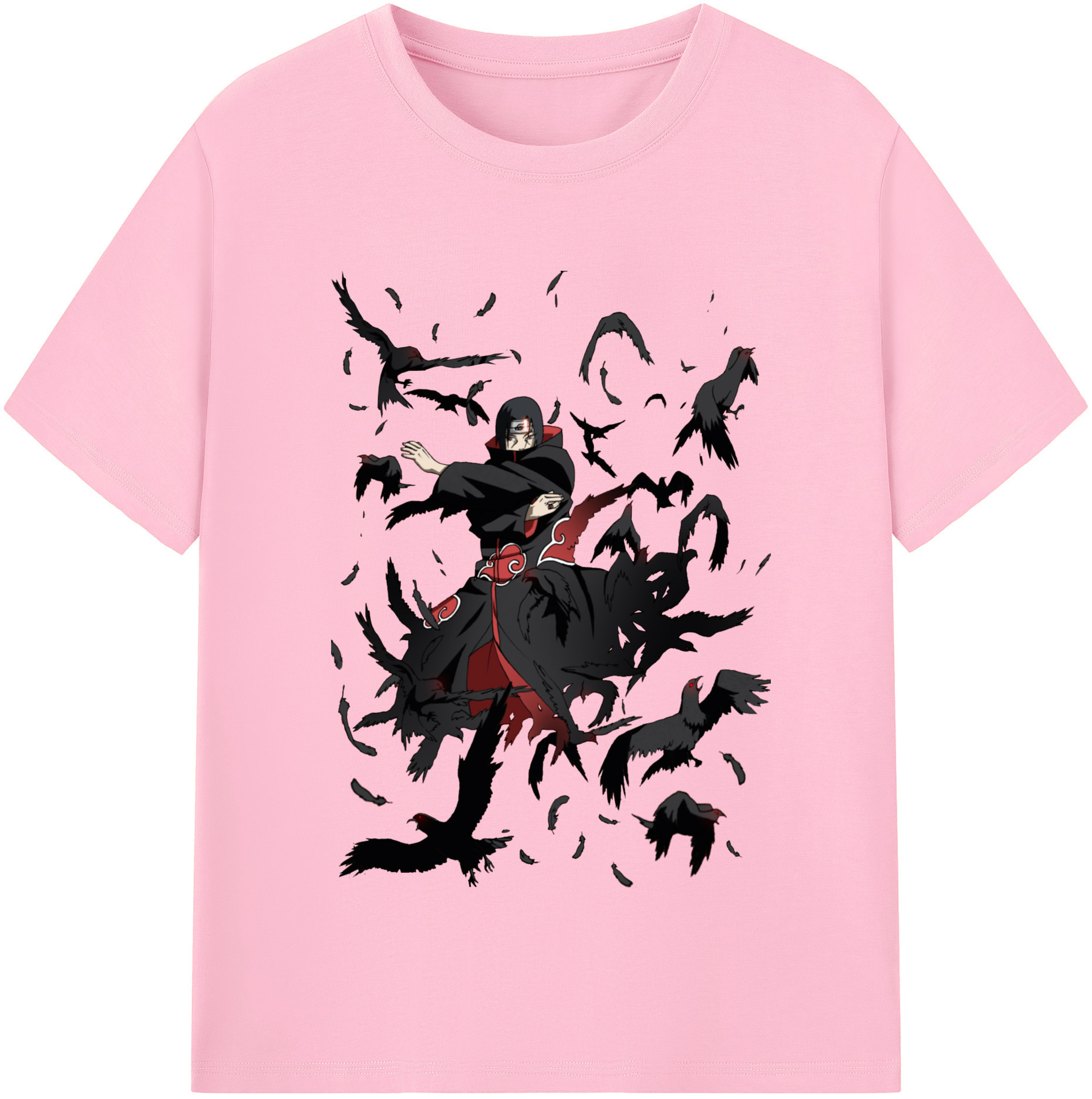 （画像用） NARUTO -ナルト- うちは イタチ Uchiha Itachi 綿100％半袖Tシャツ（フロントプリント）