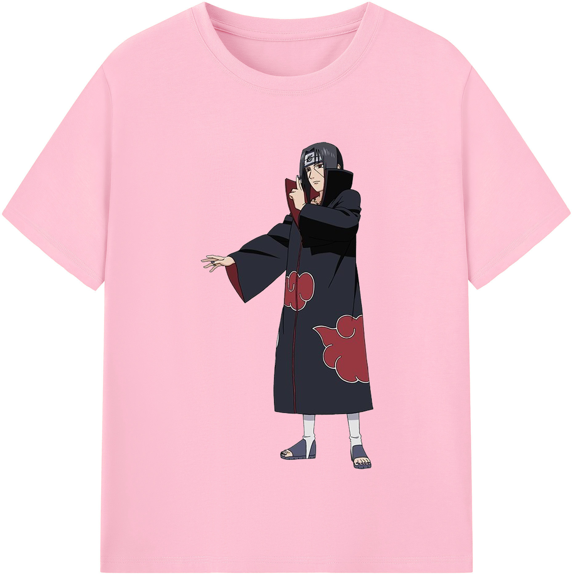 （画像用） NARUTO -ナルト- うちは イタチ Uchiha Itachi 綿100％半袖Tシャツ（フロントプリント）