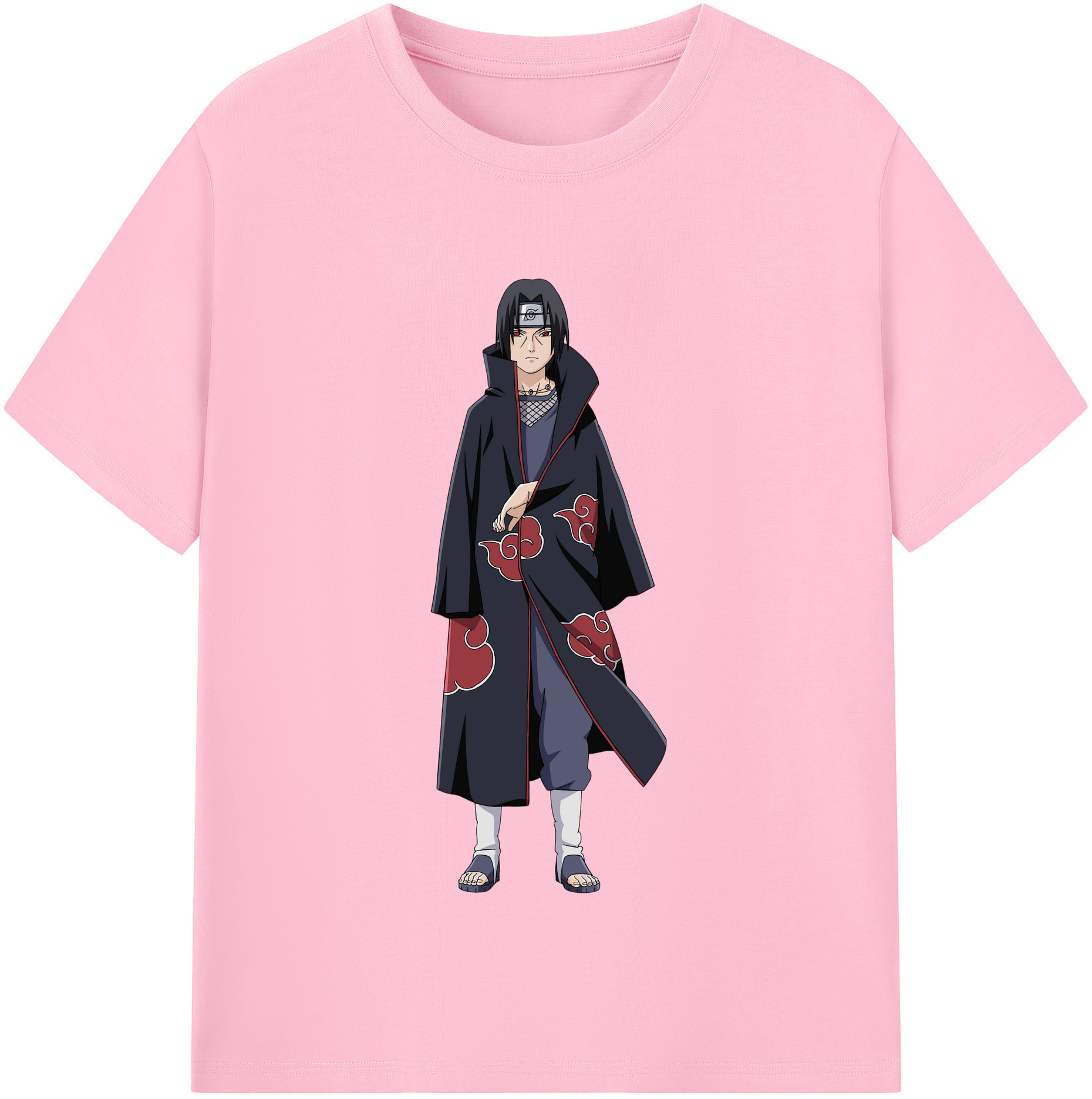 （画像用） NARUTO -ナルト- うちは イタチ Uchiha Itachi 綿100％半袖Tシャツ（フロントプリント）