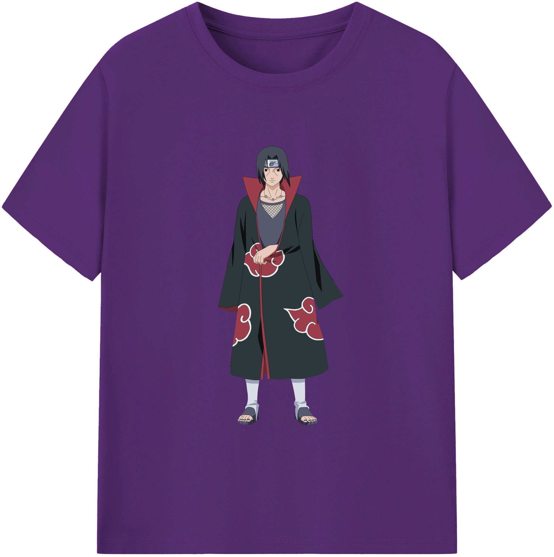 （画像用） NARUTO -ナルト- うちは イタチ Uchiha Itachi 綿100％半袖Tシャツ（フロントプリント）