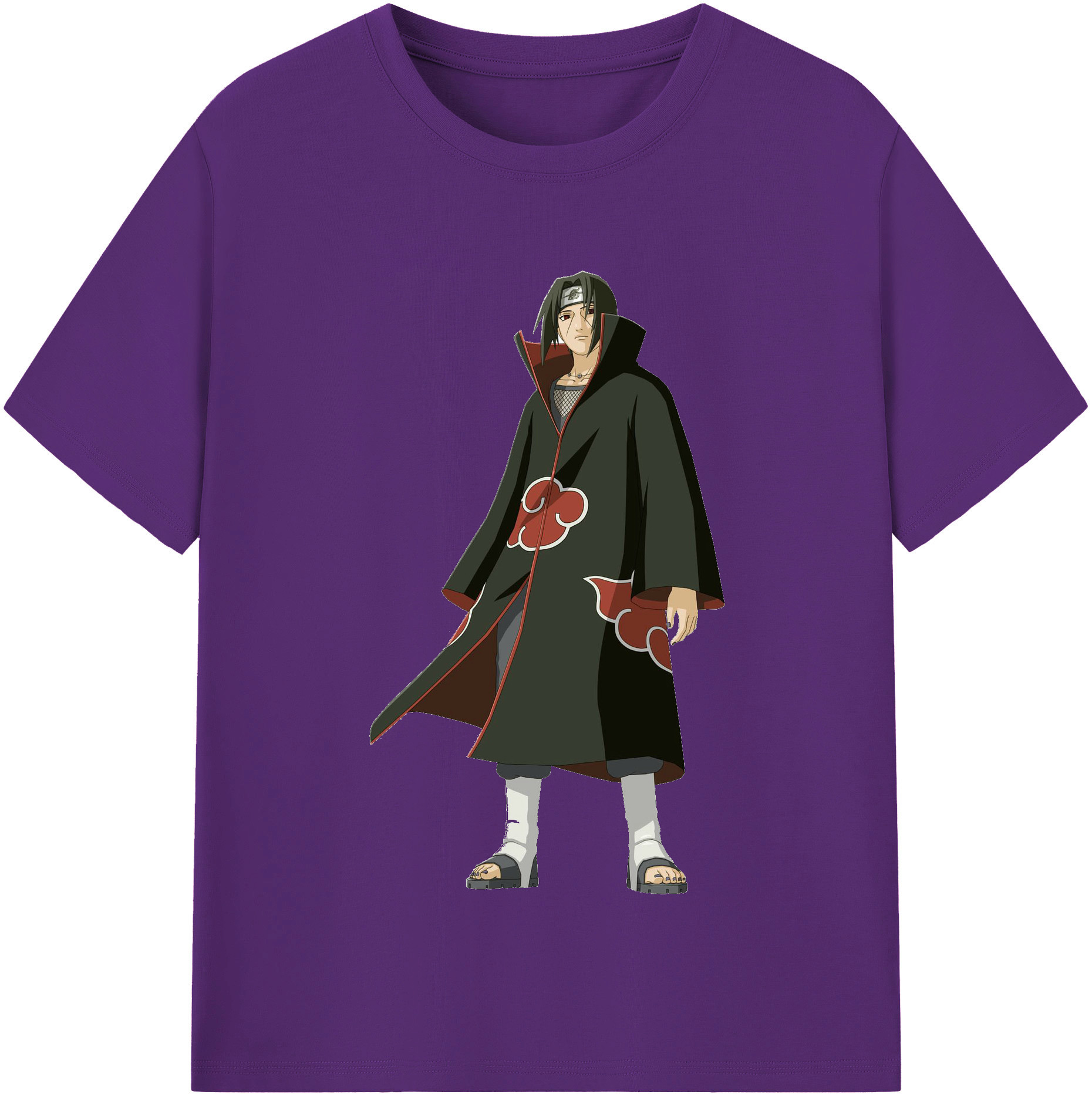（画像用） NARUTO -ナルト- うちは イタチ Uchiha Itachi 綿100％半袖Tシャツ（フロントプリント）