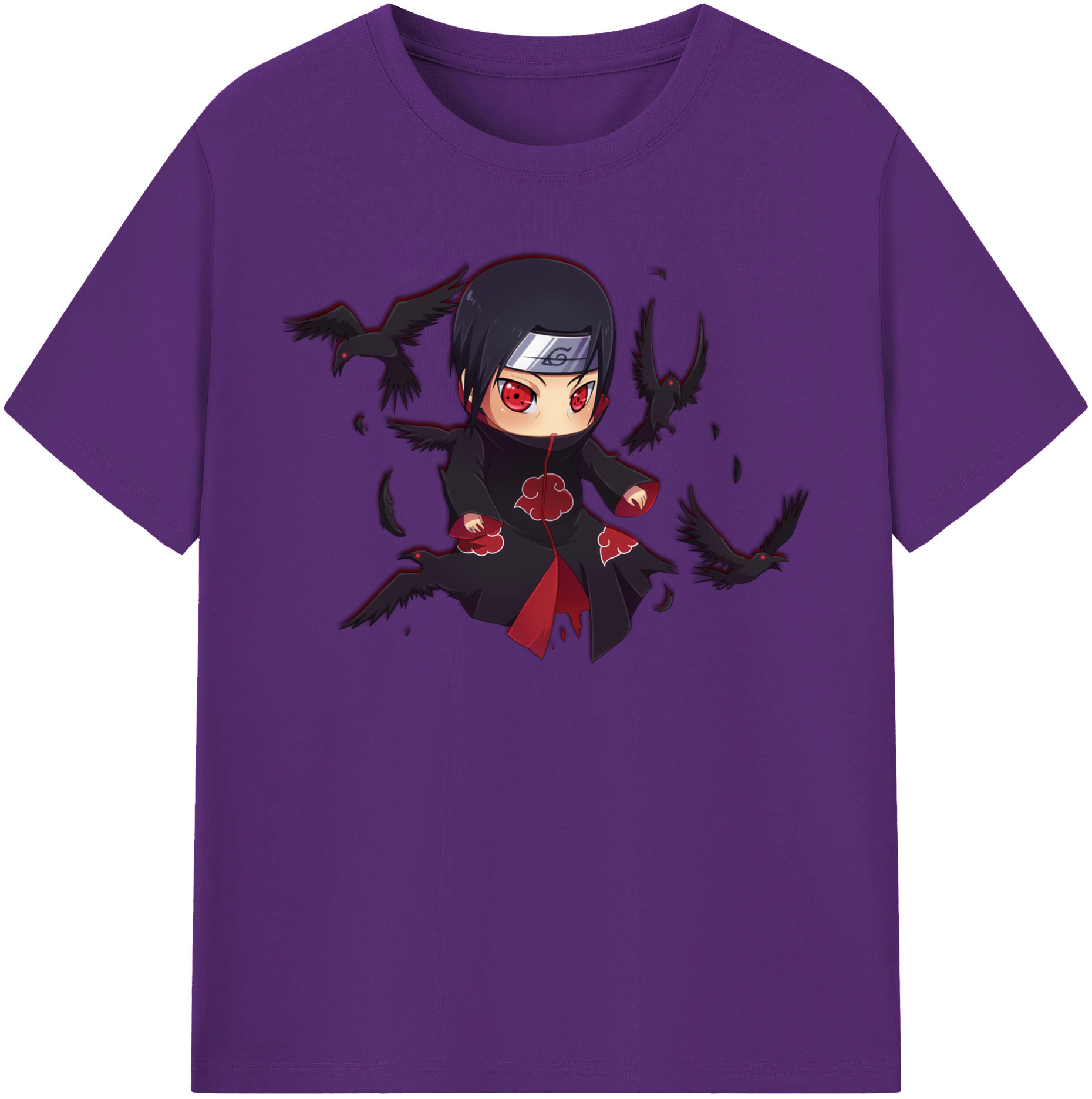 （画像用） NARUTO -ナルト- うちは イタチ Uchiha Itachi 綿100％半袖Tシャツ（フロントプリント）