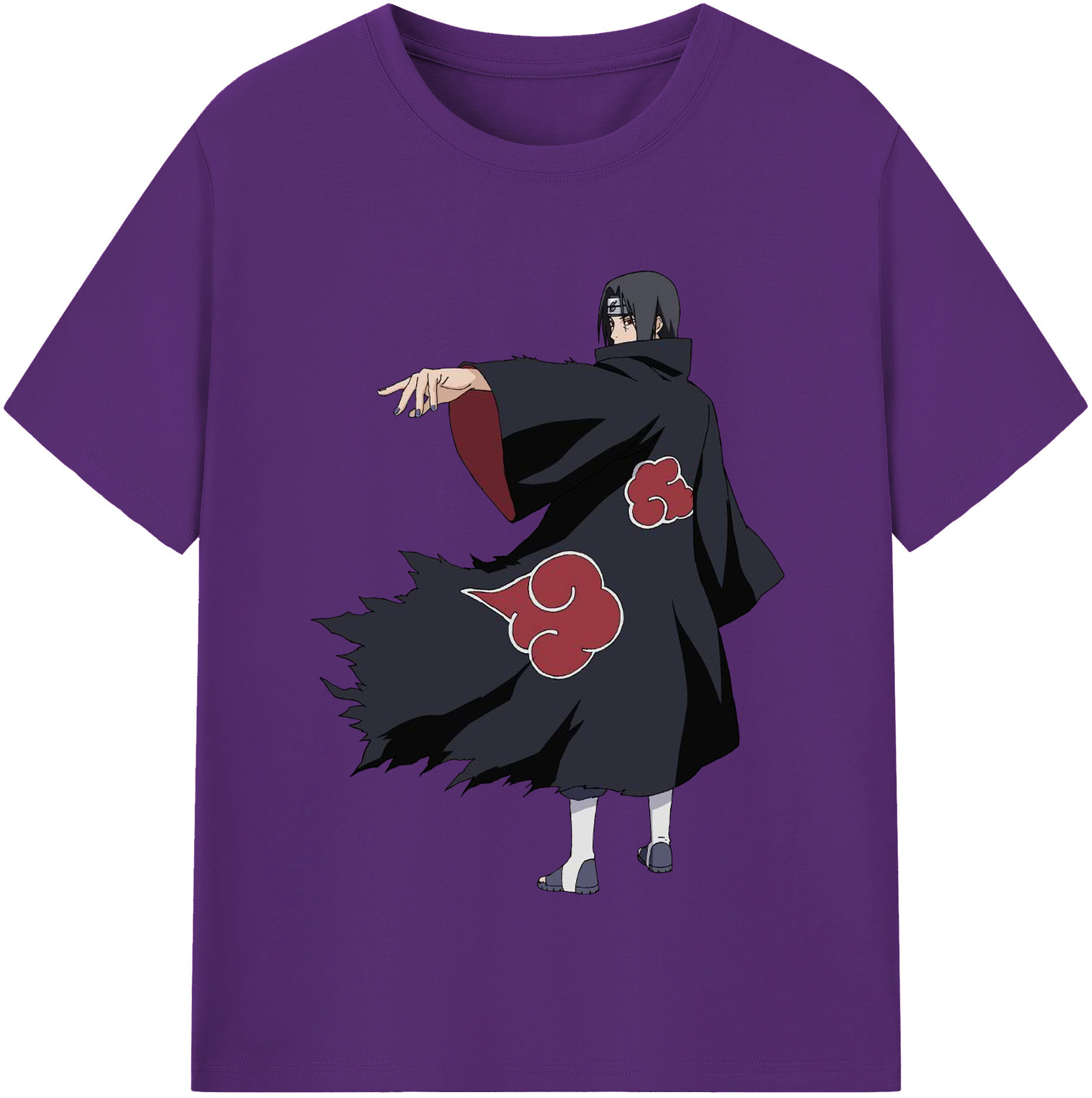 （画像用） NARUTO -ナルト- うちは イタチ Uchiha Itachi 綿100％半袖Tシャツ（フロントプリント）
