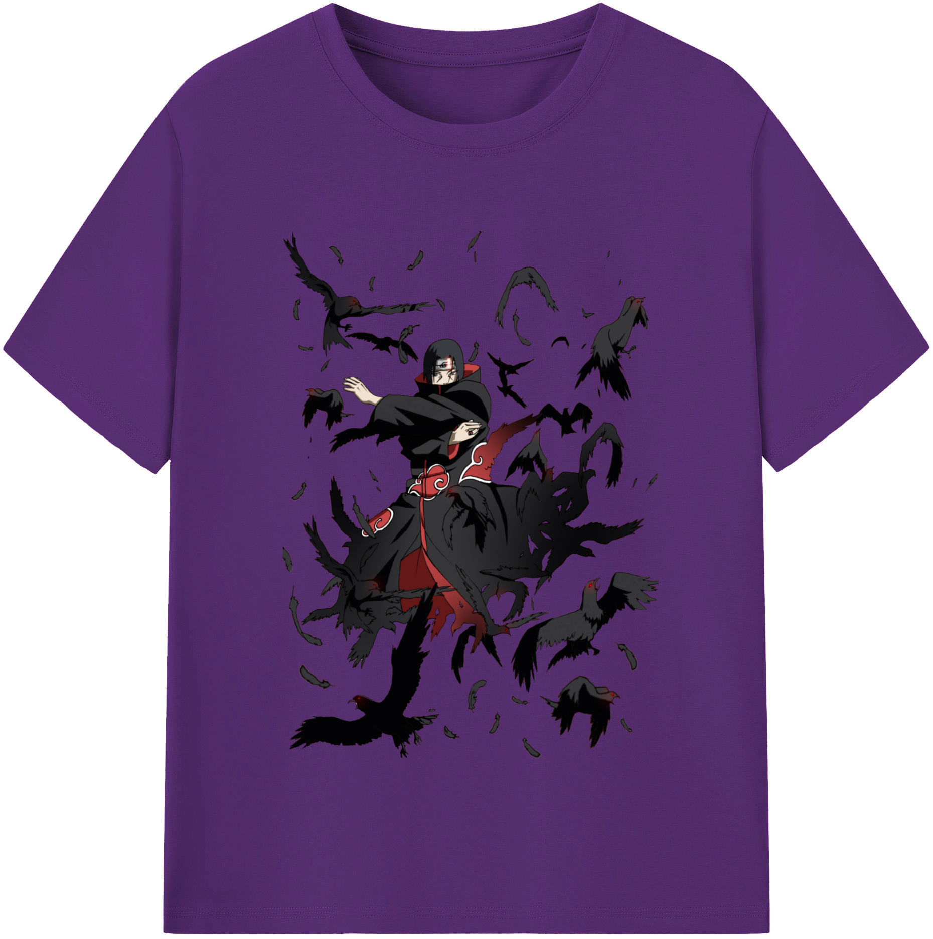 （画像用） NARUTO -ナルト- うちは イタチ Uchiha Itachi 綿100％半袖Tシャツ（フロントプリント）