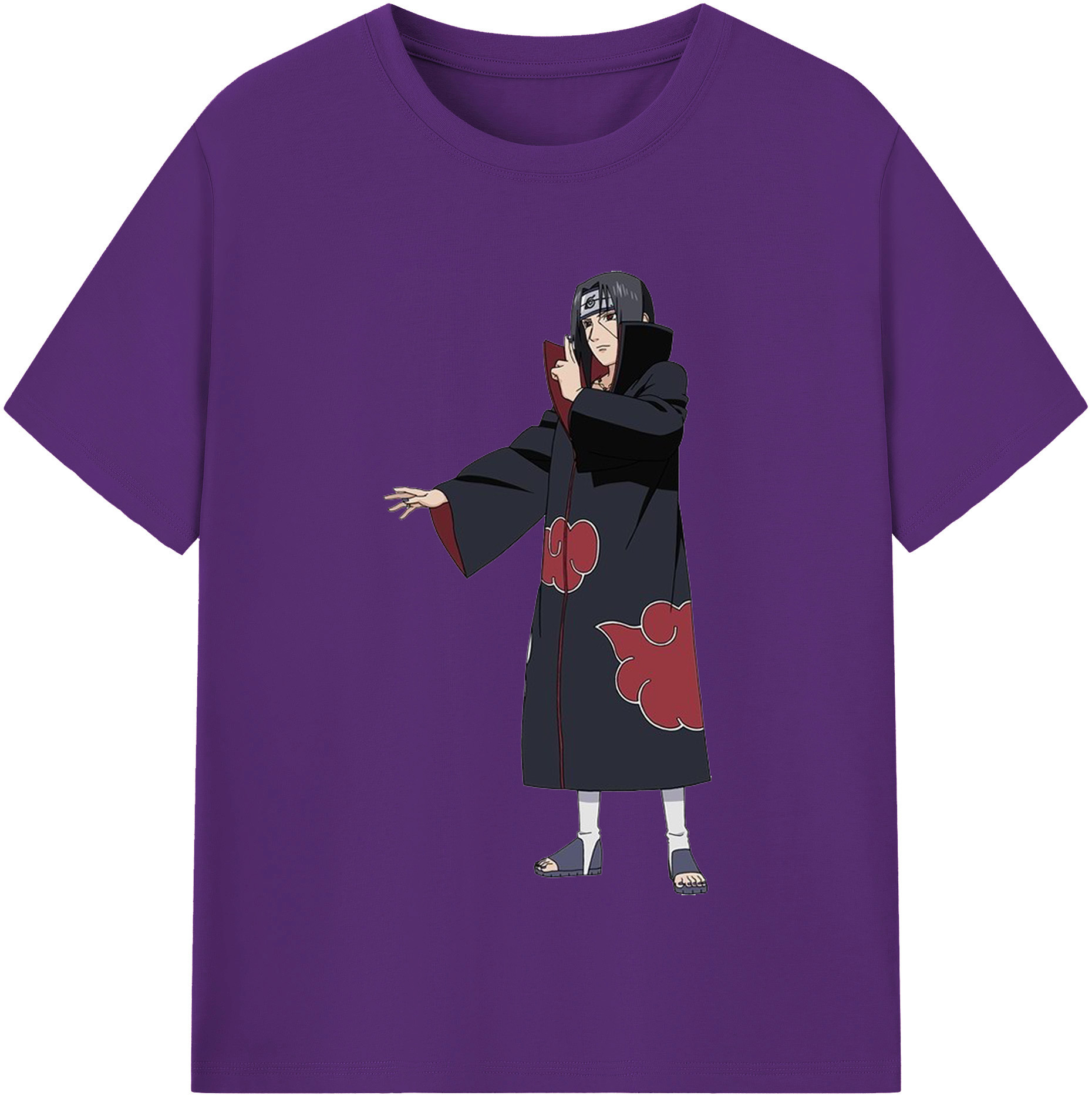 （画像用） NARUTO -ナルト- うちは イタチ Uchiha Itachi 綿100％半袖Tシャツ（フロントプリント）