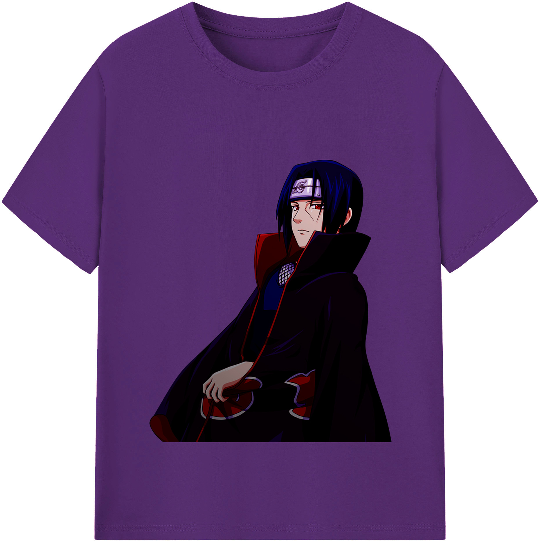 （画像用） NARUTO -ナルト- うちは イタチ Uchiha Itachi 綿100％半袖Tシャツ（フロントプリント）