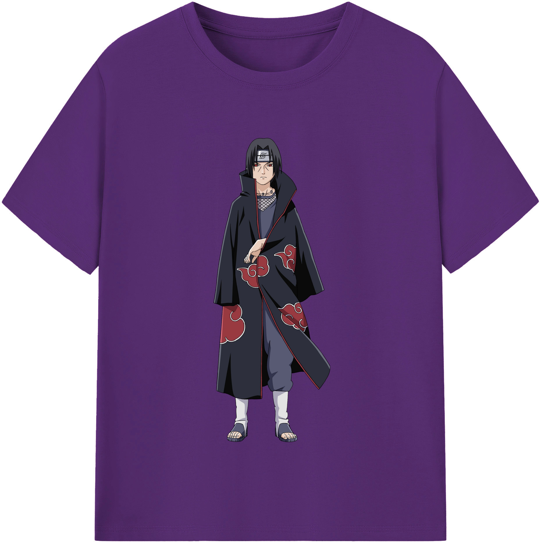 （画像用） NARUTO -ナルト- うちは イタチ Uchiha Itachi 綿100％半袖Tシャツ（フロントプリント）