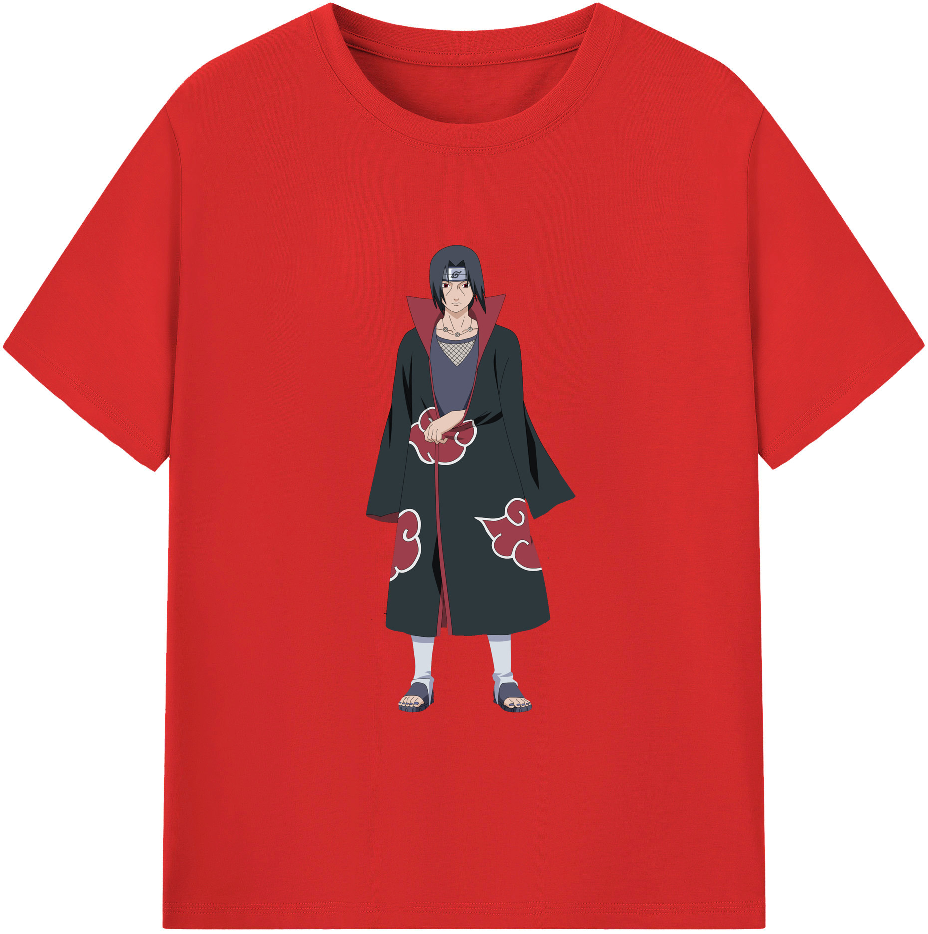 （画像用） NARUTO -ナルト- うちは イタチ Uchiha Itachi 綿100％半袖Tシャツ（フロントプリント）