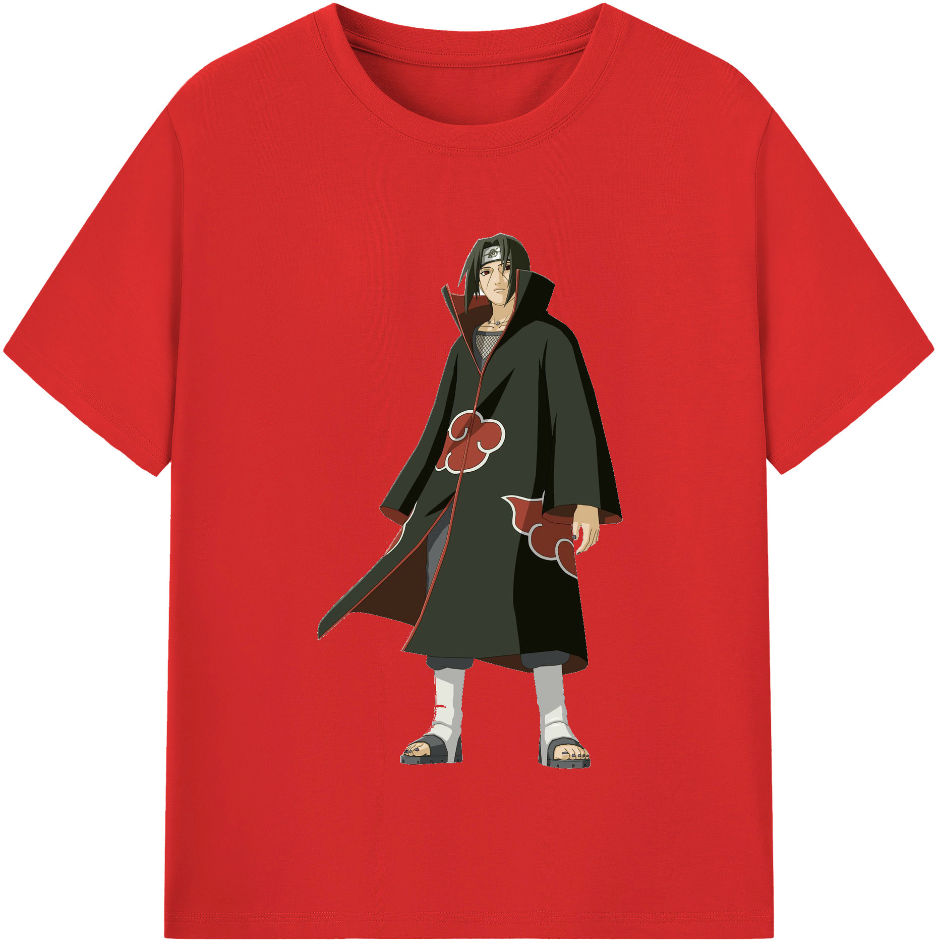 （画像用） NARUTO -ナルト- うちは イタチ Uchiha Itachi 綿100％半袖Tシャツ（フロントプリント）
