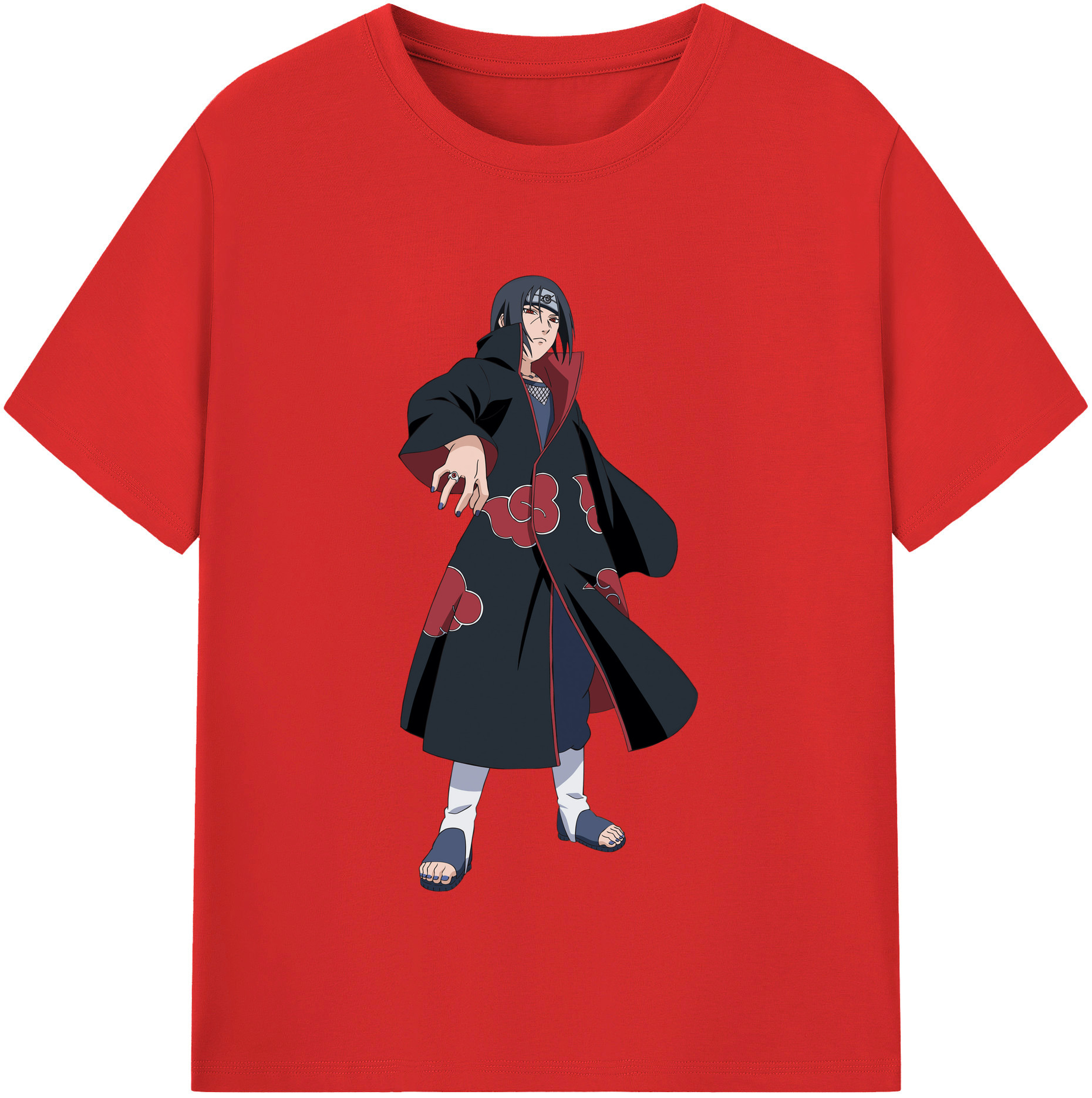 （画像用） NARUTO -ナルト- うちは イタチ Uchiha Itachi 綿100％半袖Tシャツ（フロントプリント）