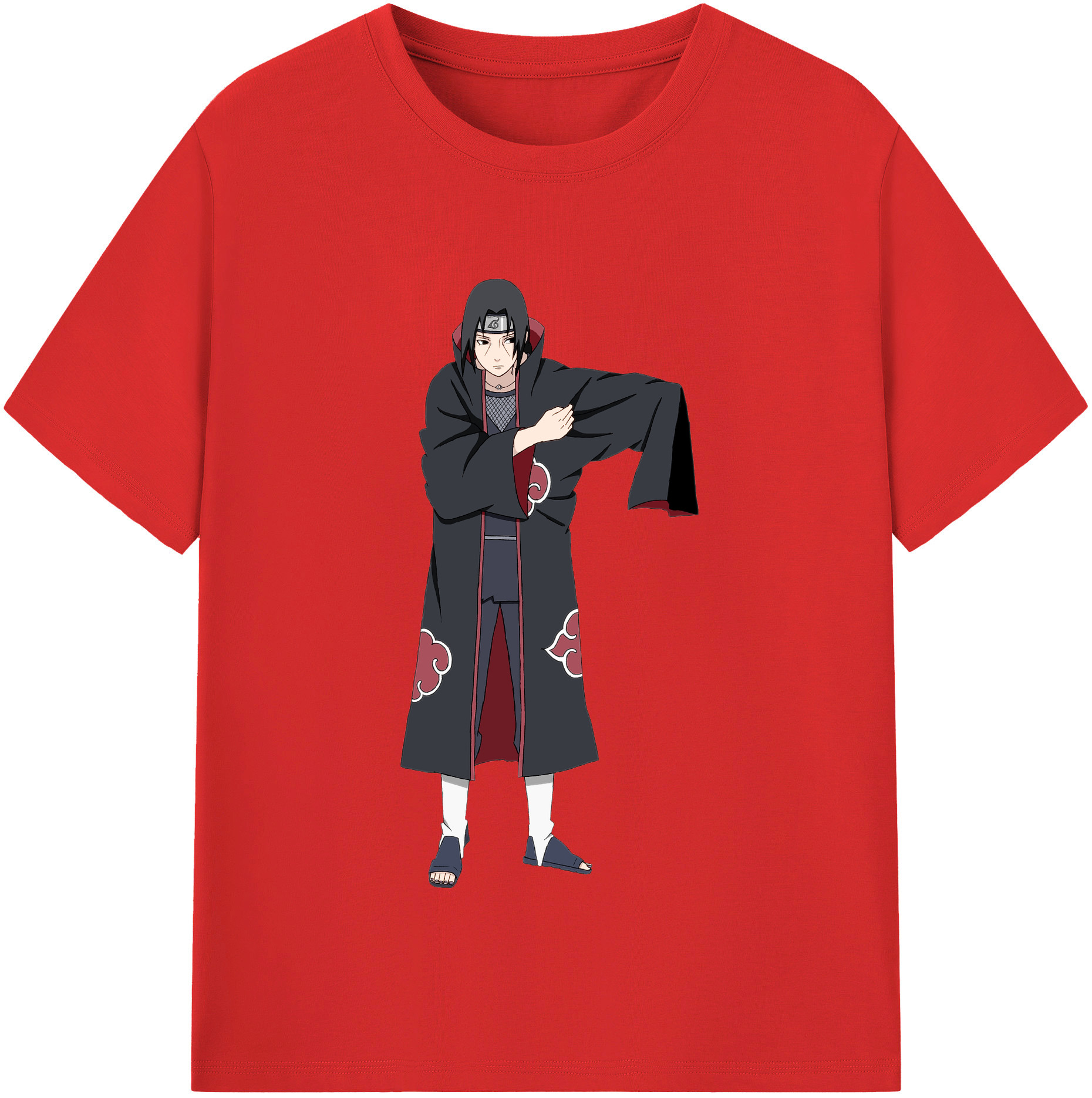 （画像用） NARUTO -ナルト- うちは イタチ Uchiha Itachi 綿100％半袖Tシャツ（フロントプリント）
