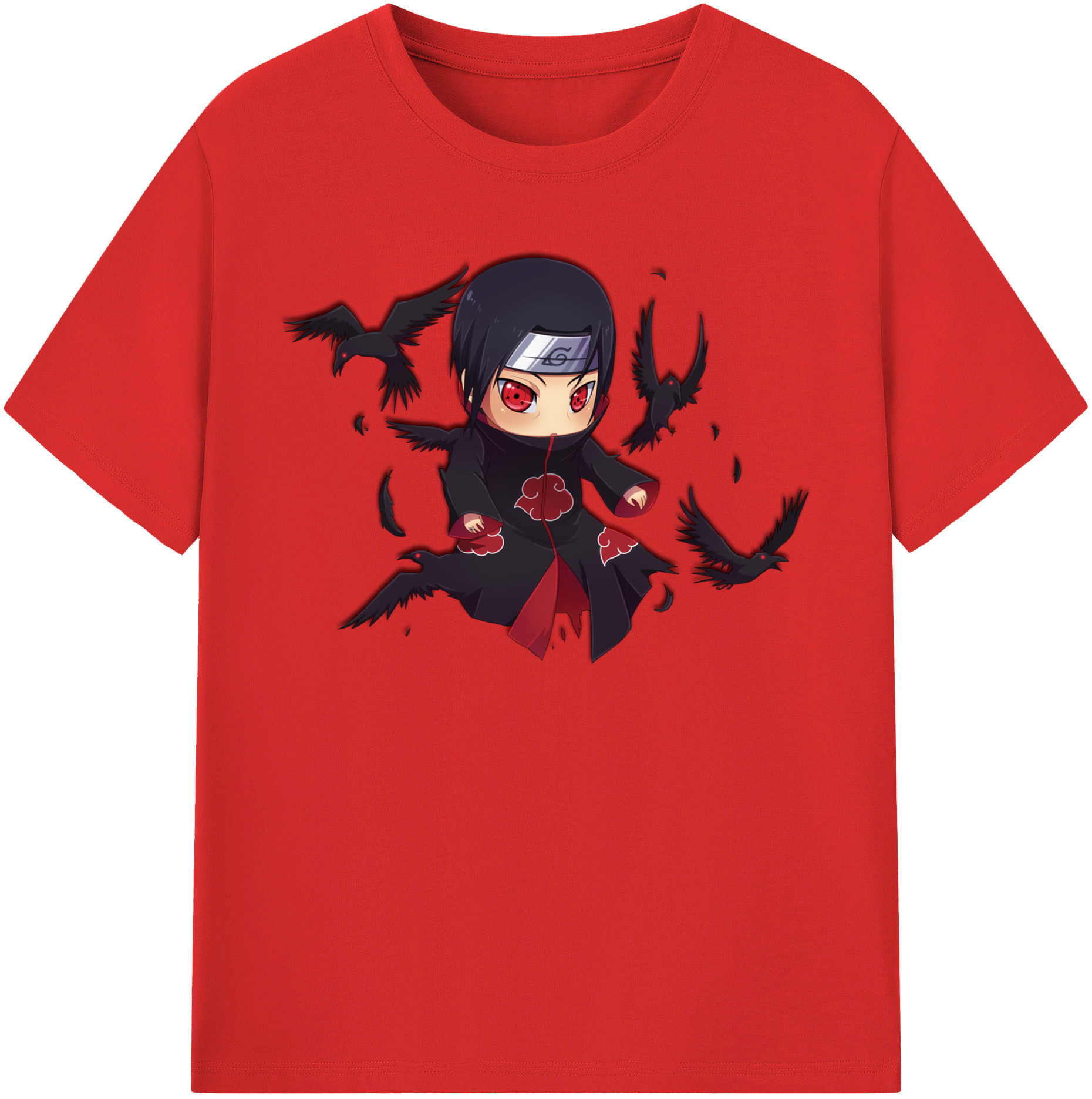 （画像用） NARUTO -ナルト- うちは イタチ Uchiha Itachi 綿100％半袖Tシャツ（フロントプリント）