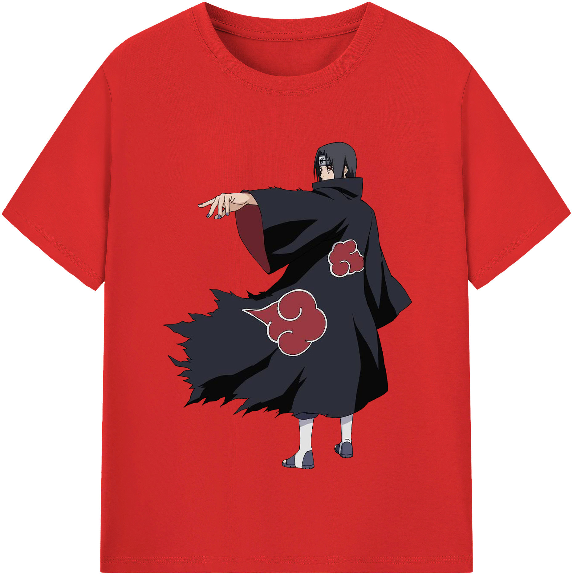 （画像用） NARUTO -ナルト- うちは イタチ Uchiha Itachi 綿100％半袖Tシャツ（フロントプリント）