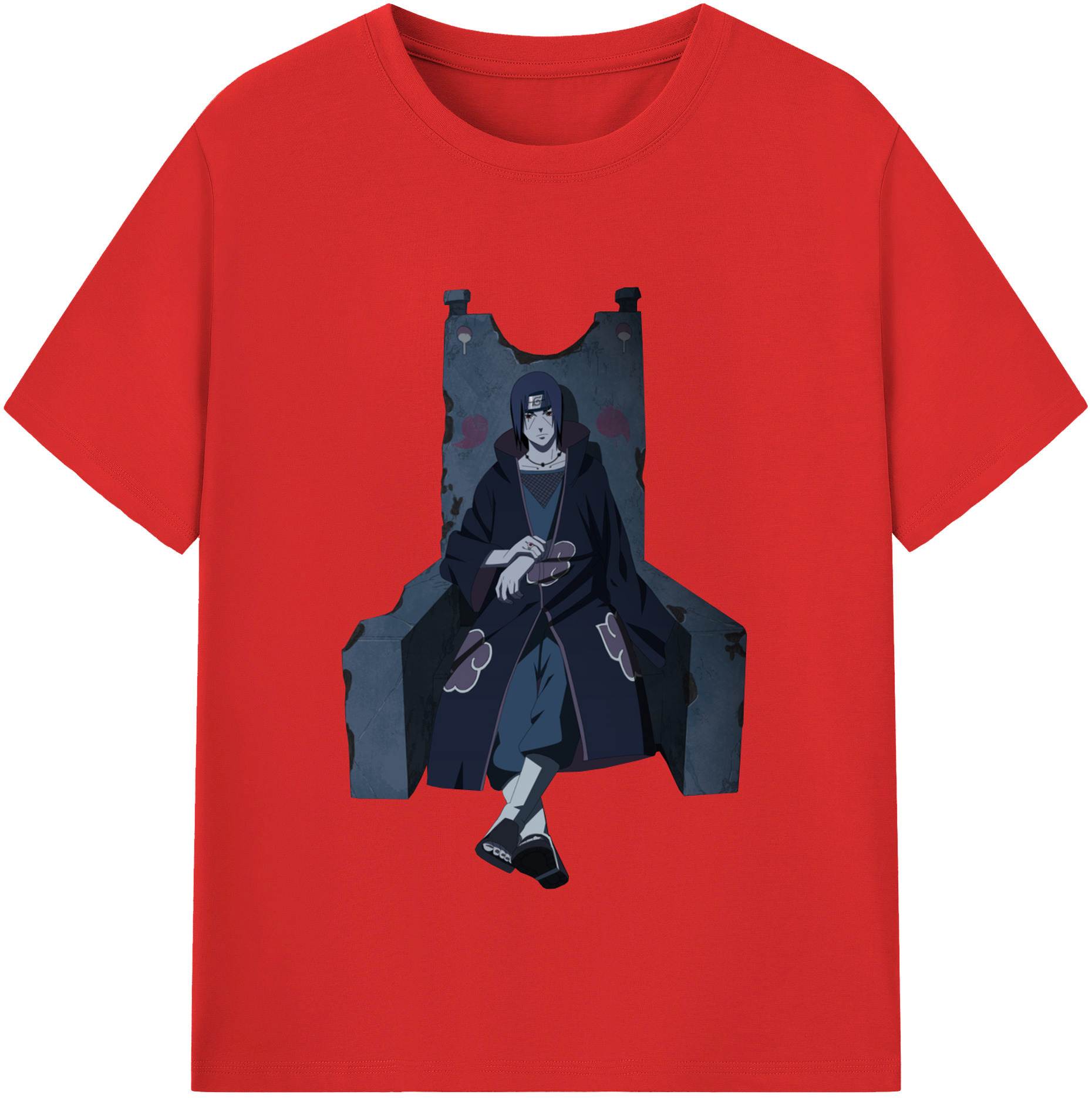 （画像用） NARUTO -ナルト- うちは イタチ Uchiha Itachi 綿100％半袖Tシャツ（フロントプリント）