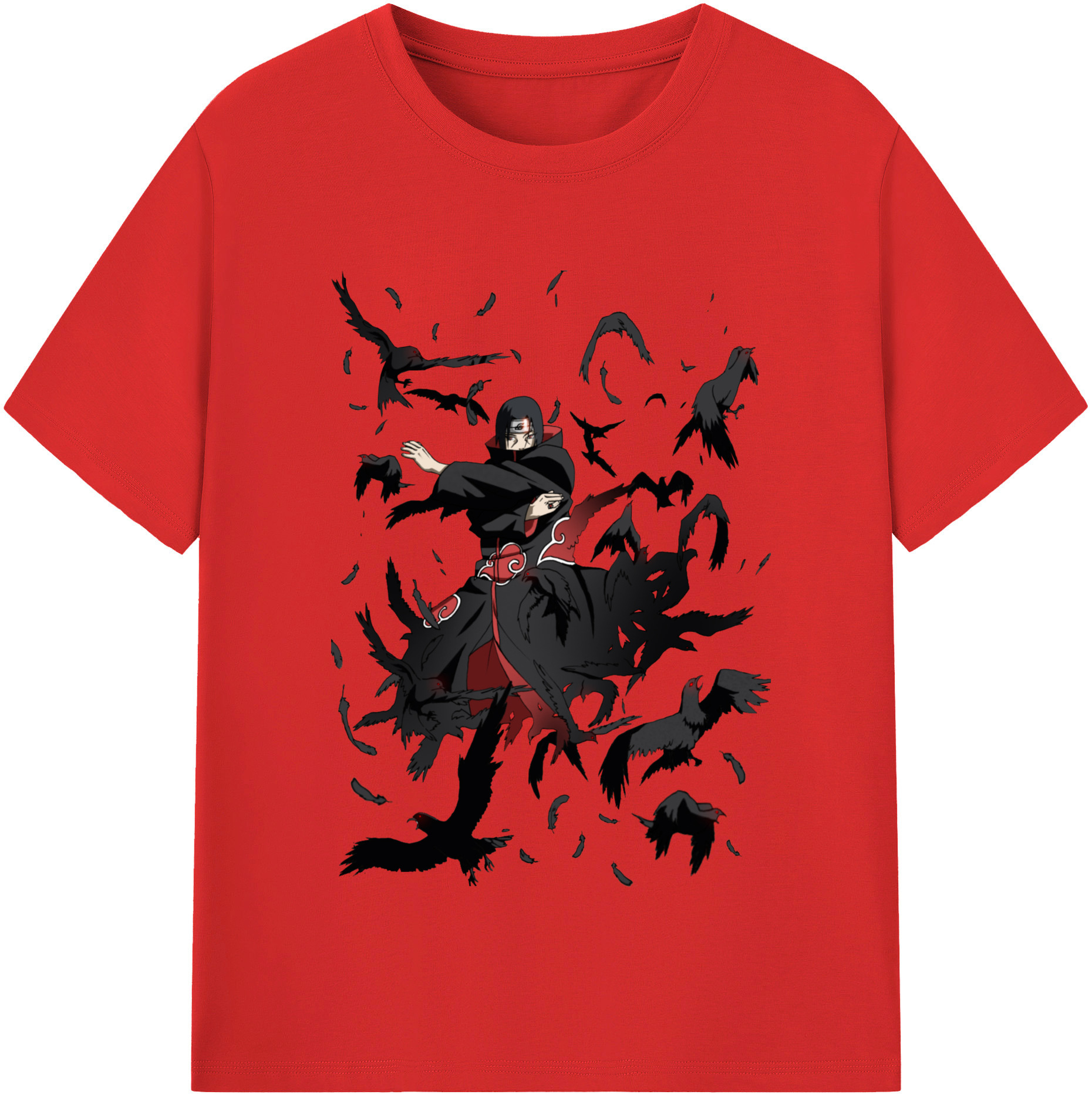 （画像用） NARUTO -ナルト- うちは イタチ Uchiha Itachi 綿100％半袖Tシャツ（フロントプリント）