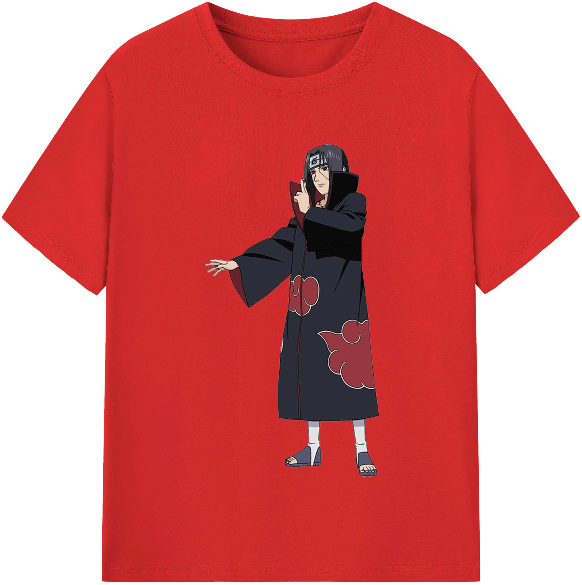 （画像用） NARUTO -ナルト- うちは イタチ Uchiha Itachi 綿100％半袖Tシャツ（フロントプリント）