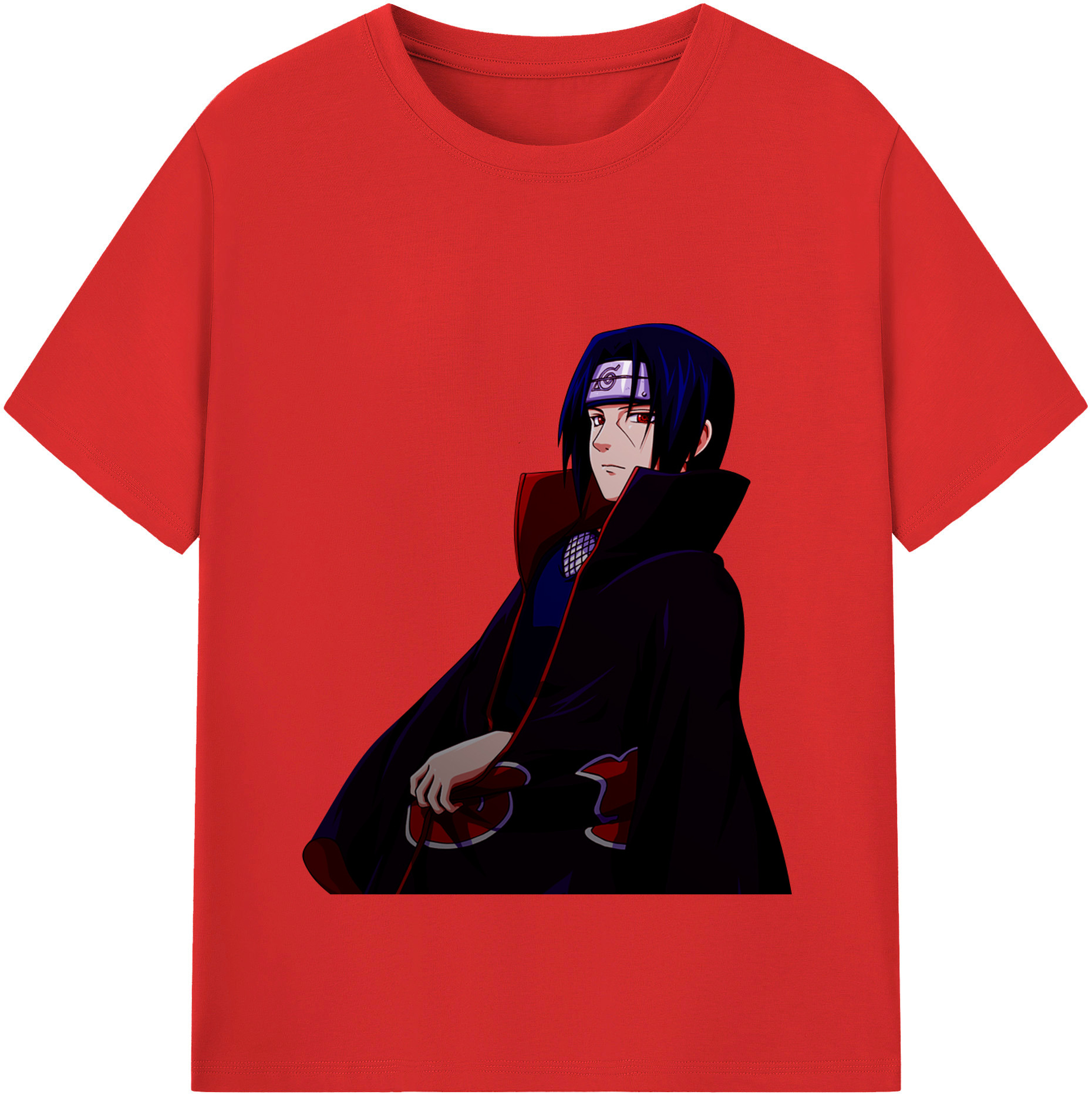 （画像用） NARUTO -ナルト- うちは イタチ Uchiha Itachi 綿100％半袖Tシャツ（フロントプリント）