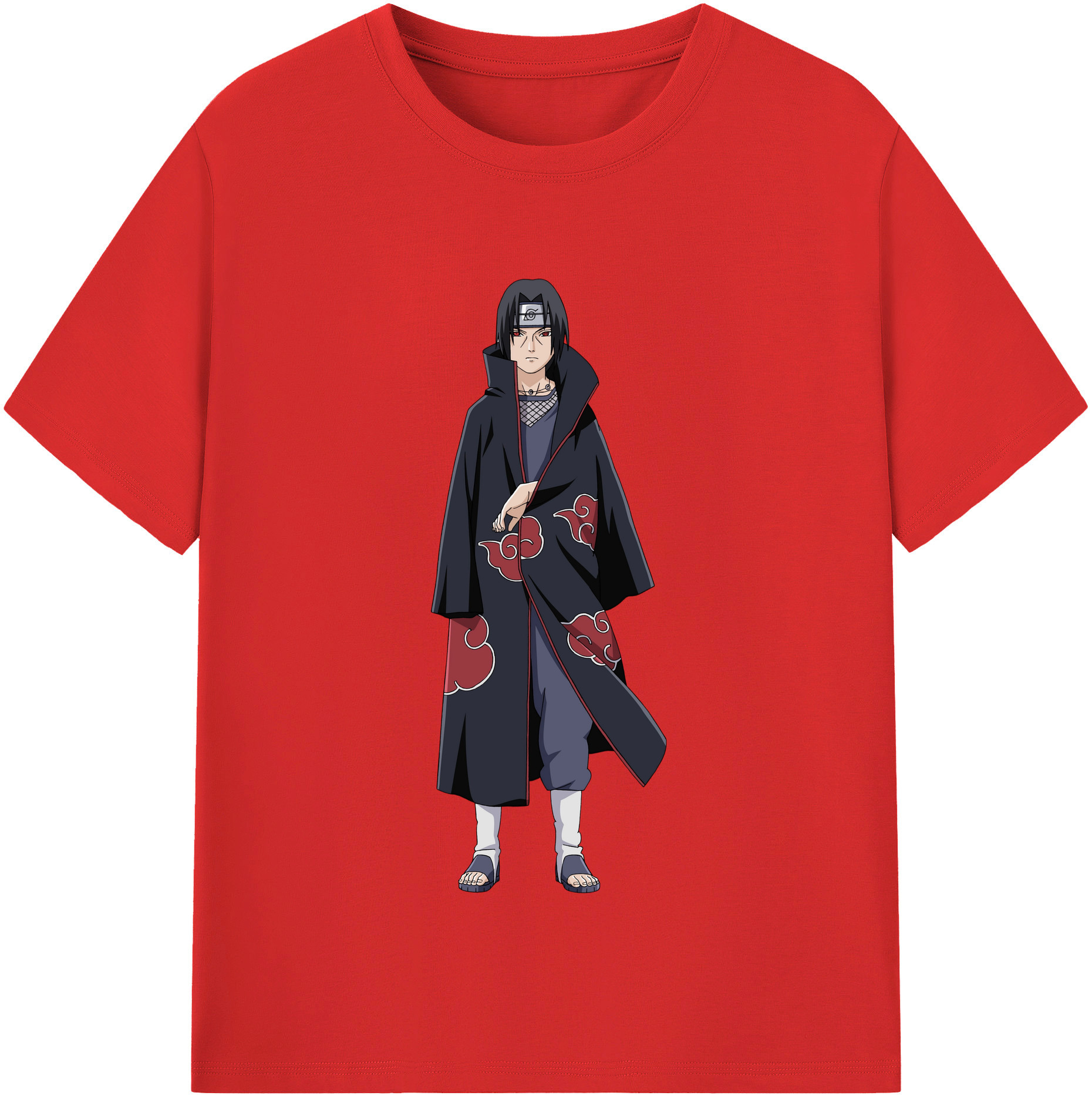 （画像用） NARUTO -ナルト- うちは イタチ Uchiha Itachi 綿100％半袖Tシャツ（フロントプリント）
