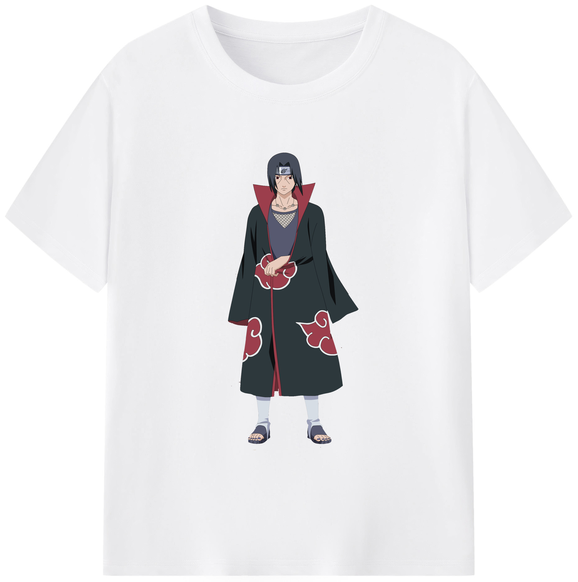 （画像用） NARUTO -ナルト- うちは イタチ Uchiha Itachi 綿100％半袖Tシャツ（フロントプリント）