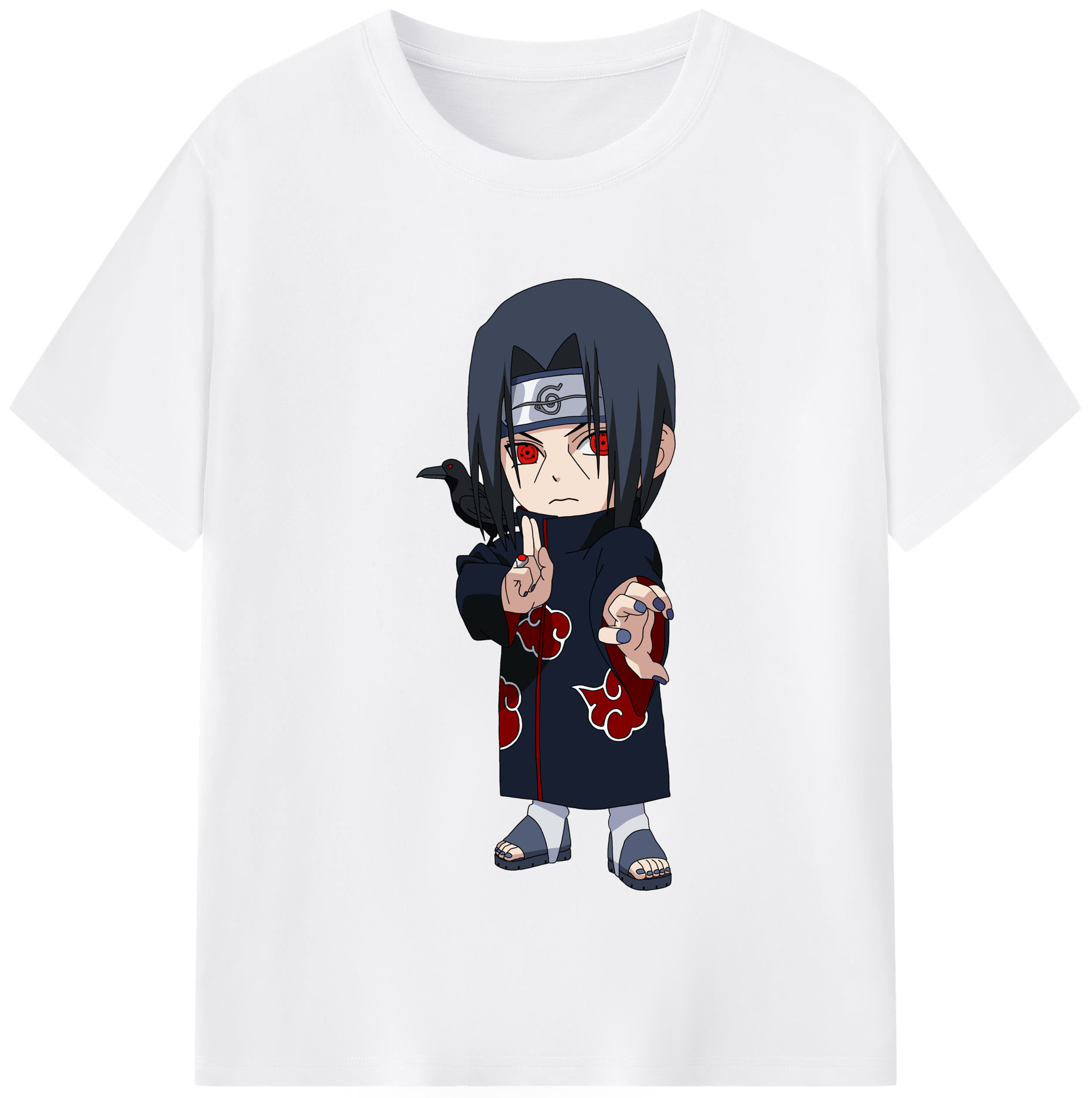 （画像用） NARUTO -ナルト- うちは イタチ Uchiha Itachi 綿100％半袖Tシャツ（フロントプリント）