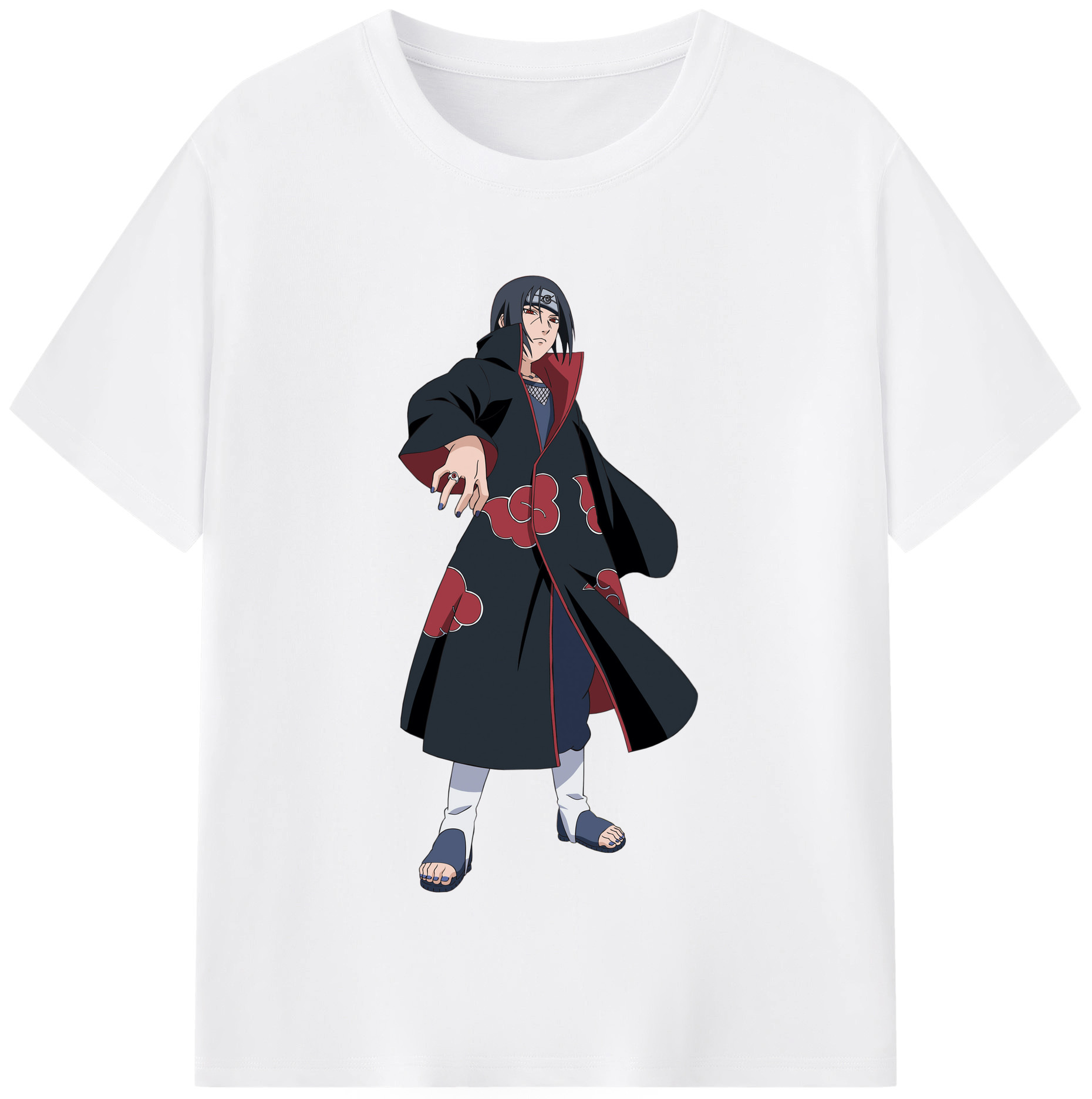 （画像用） NARUTO -ナルト- うちは イタチ Uchiha Itachi 綿100％半袖Tシャツ（フロントプリント）