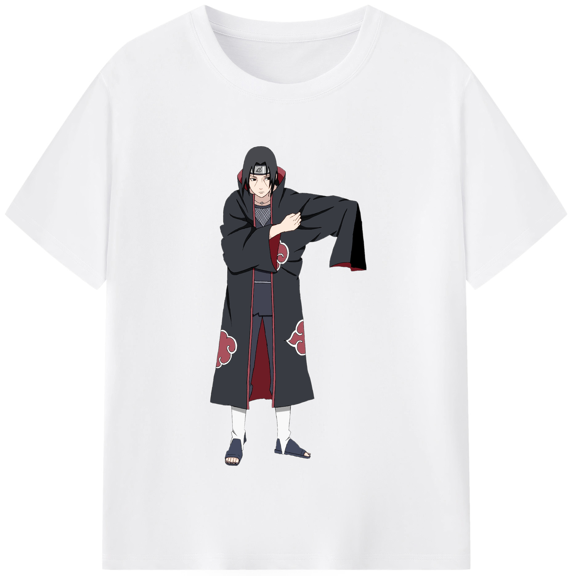 （画像用） NARUTO -ナルト- うちは イタチ Uchiha Itachi 綿100％半袖Tシャツ（フロントプリント）