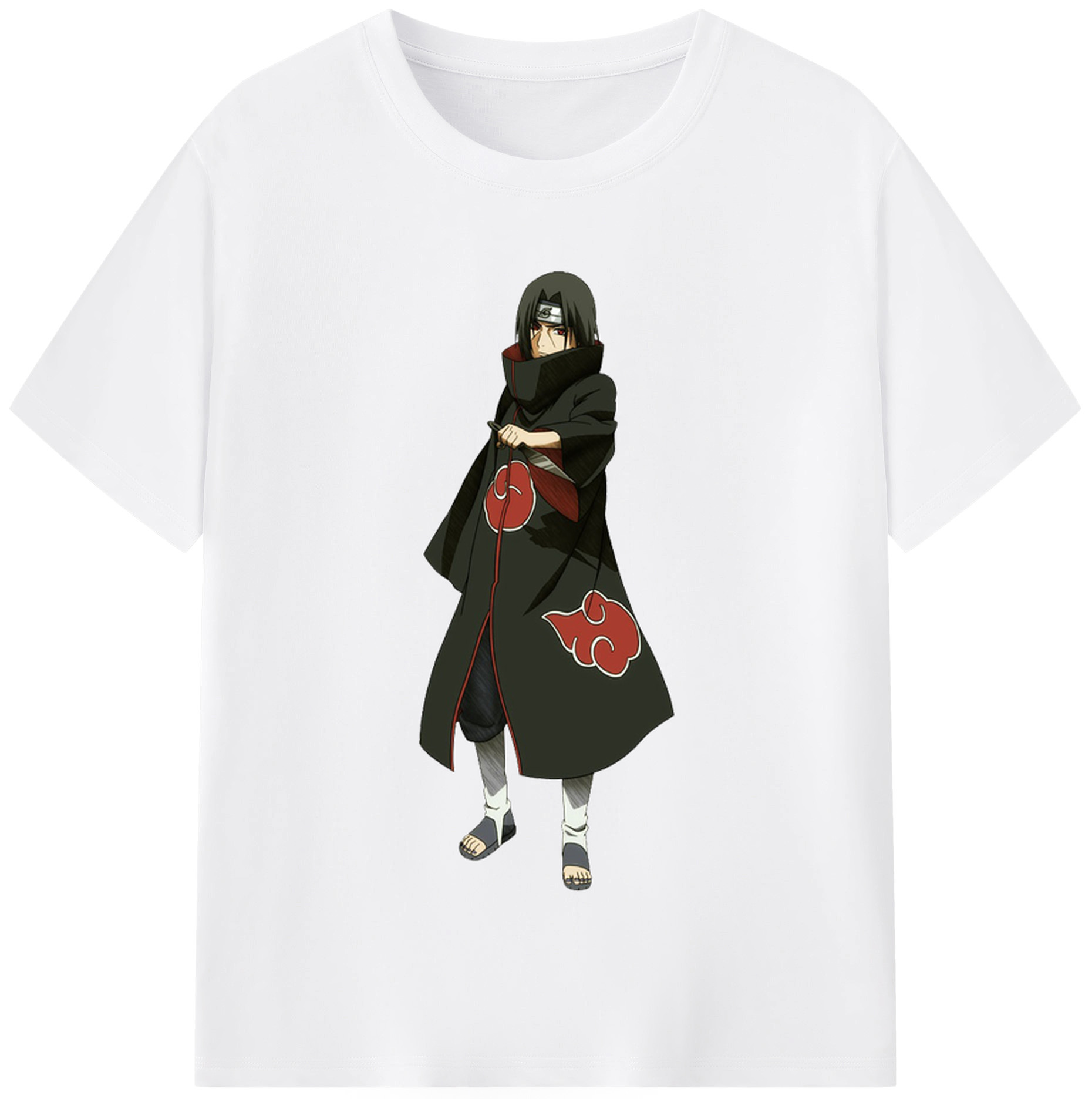 （画像用） NARUTO -ナルト- うちは イタチ Uchiha Itachi 綿100％半袖Tシャツ（フロントプリント）