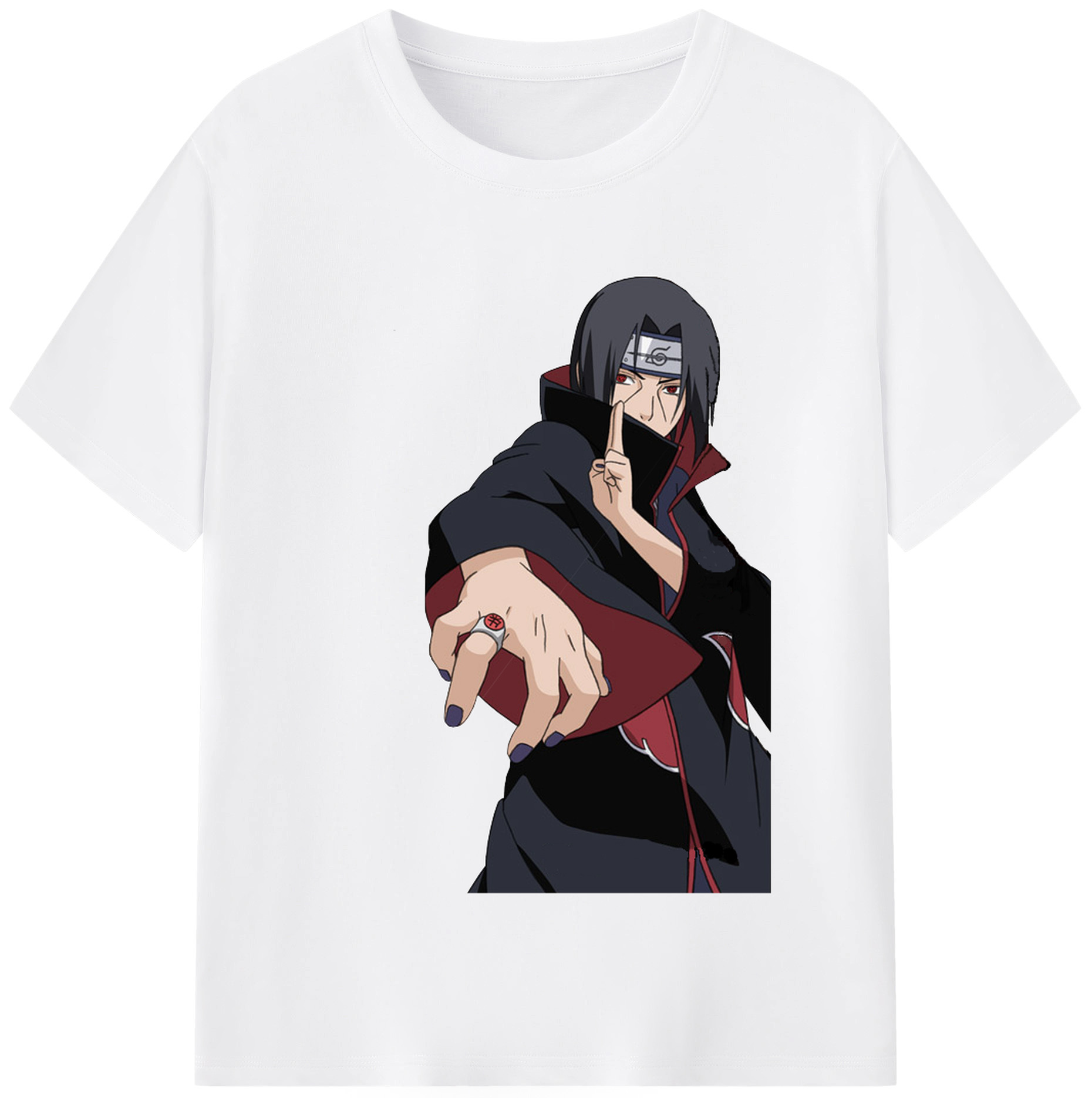 （画像用） NARUTO -ナルト- うちは イタチ Uchiha Itachi 綿100％半袖Tシャツ（フロントプリント）
