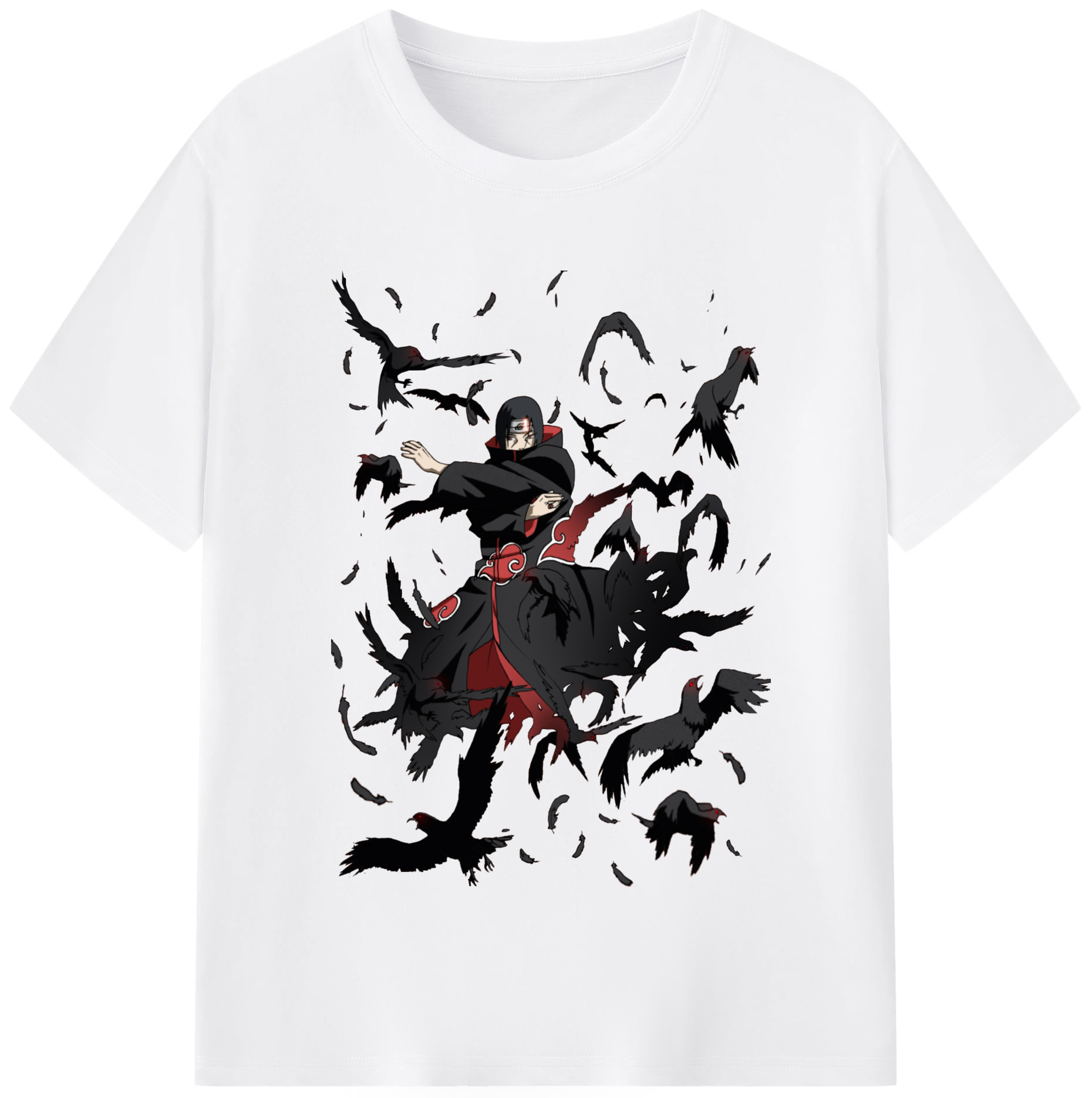 （画像用） NARUTO -ナルト- うちは イタチ Uchiha Itachi 綿100％半袖Tシャツ（フロントプリント）