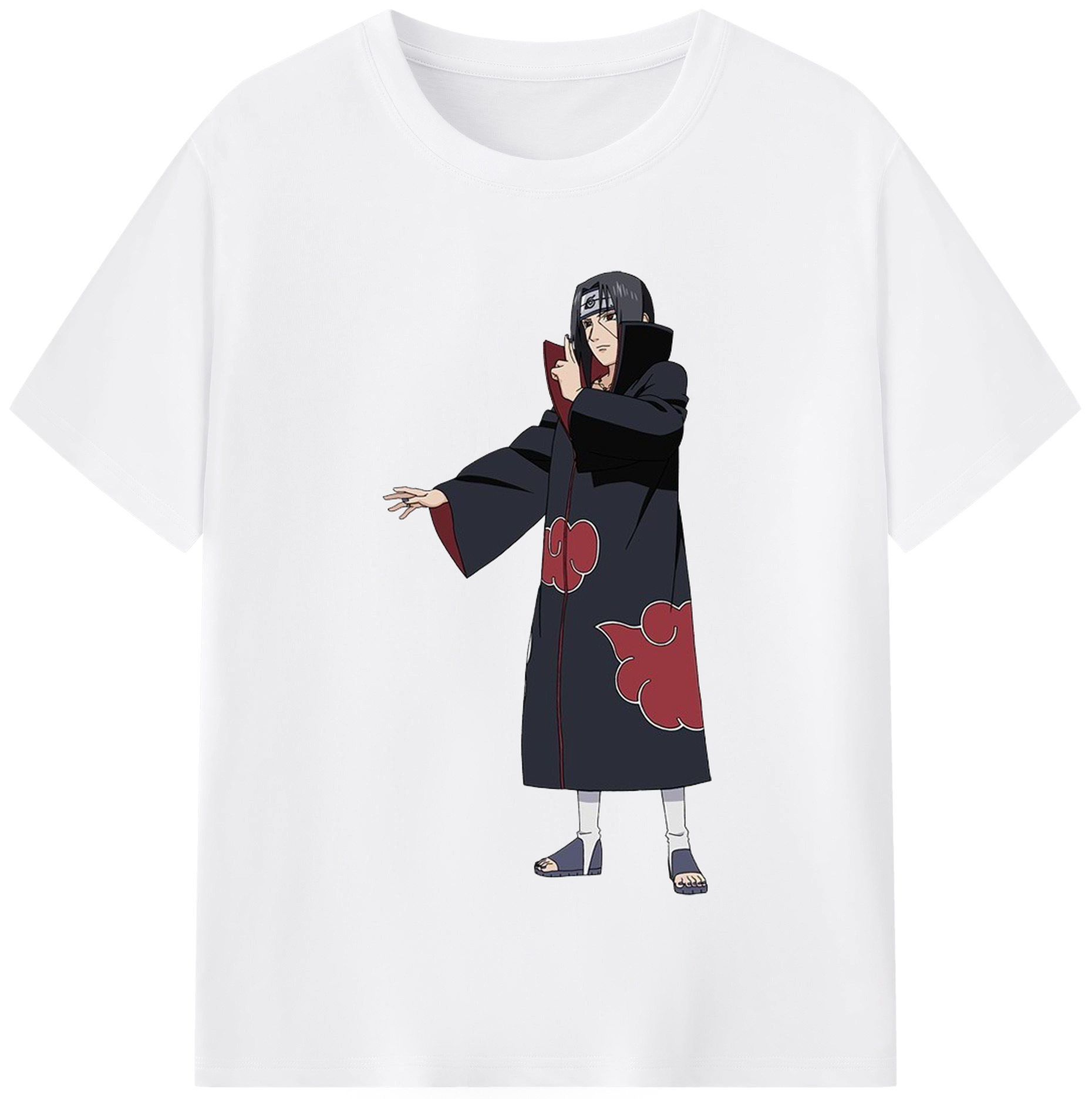 （画像用） NARUTO -ナルト- うちは イタチ Uchiha Itachi 綿100％半袖Tシャツ（フロントプリント）